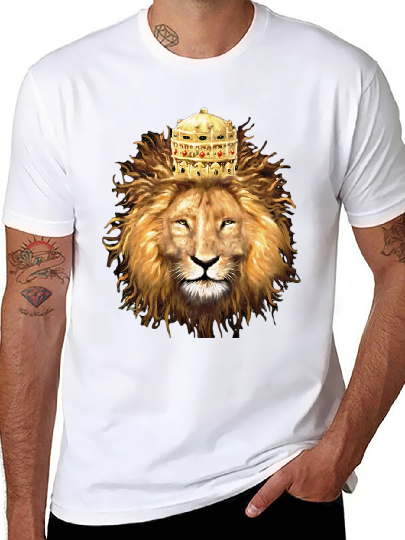 Lion King Graphic Tee - Black Cotton Blend