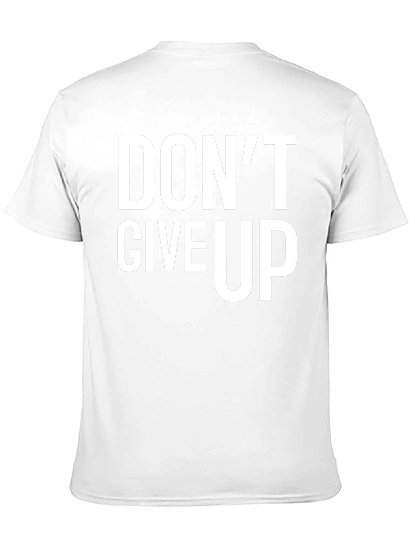 Dont Give Up Graphic Tee - Motivational Black T-Shirt