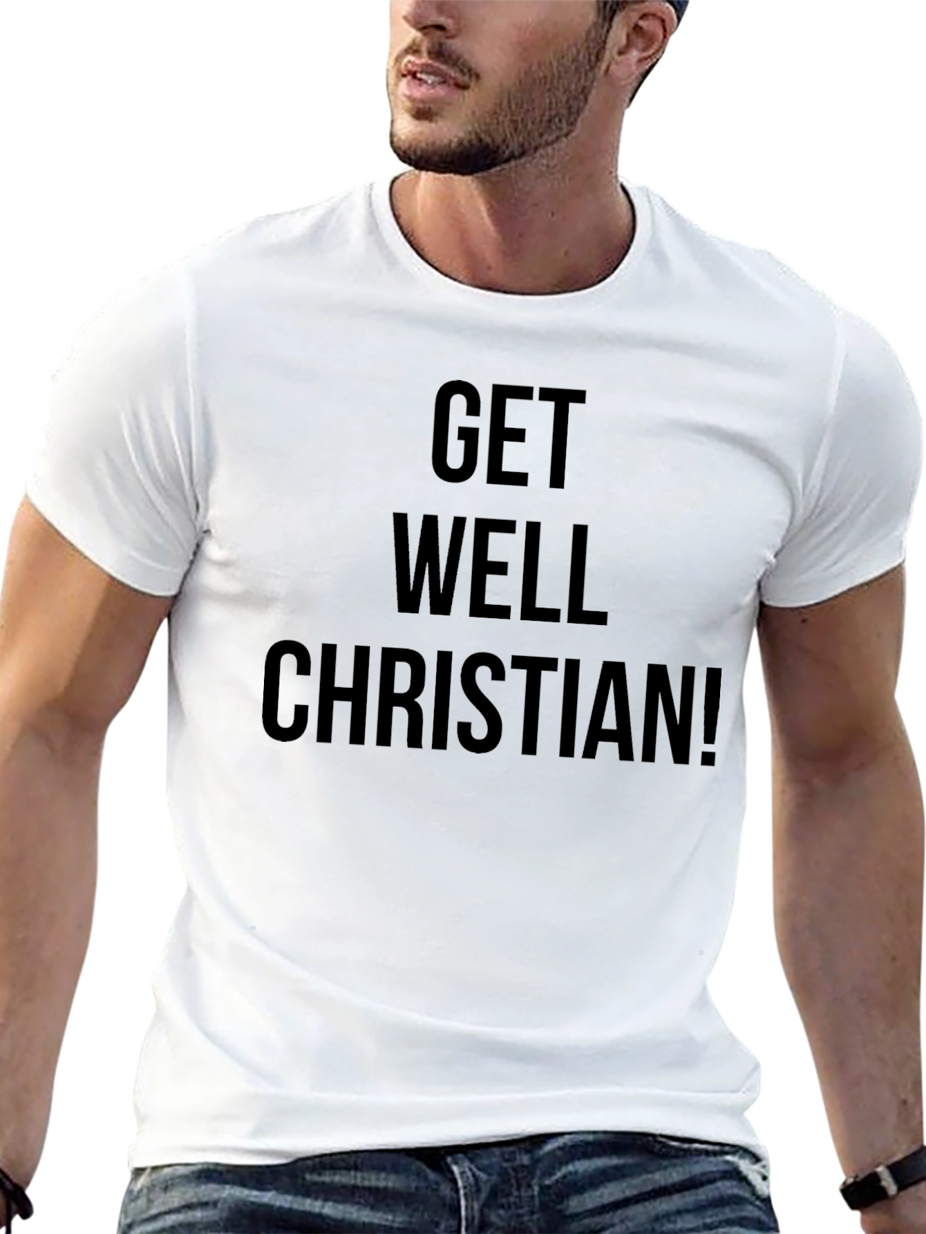Get Well Christian! Black T-Shirt