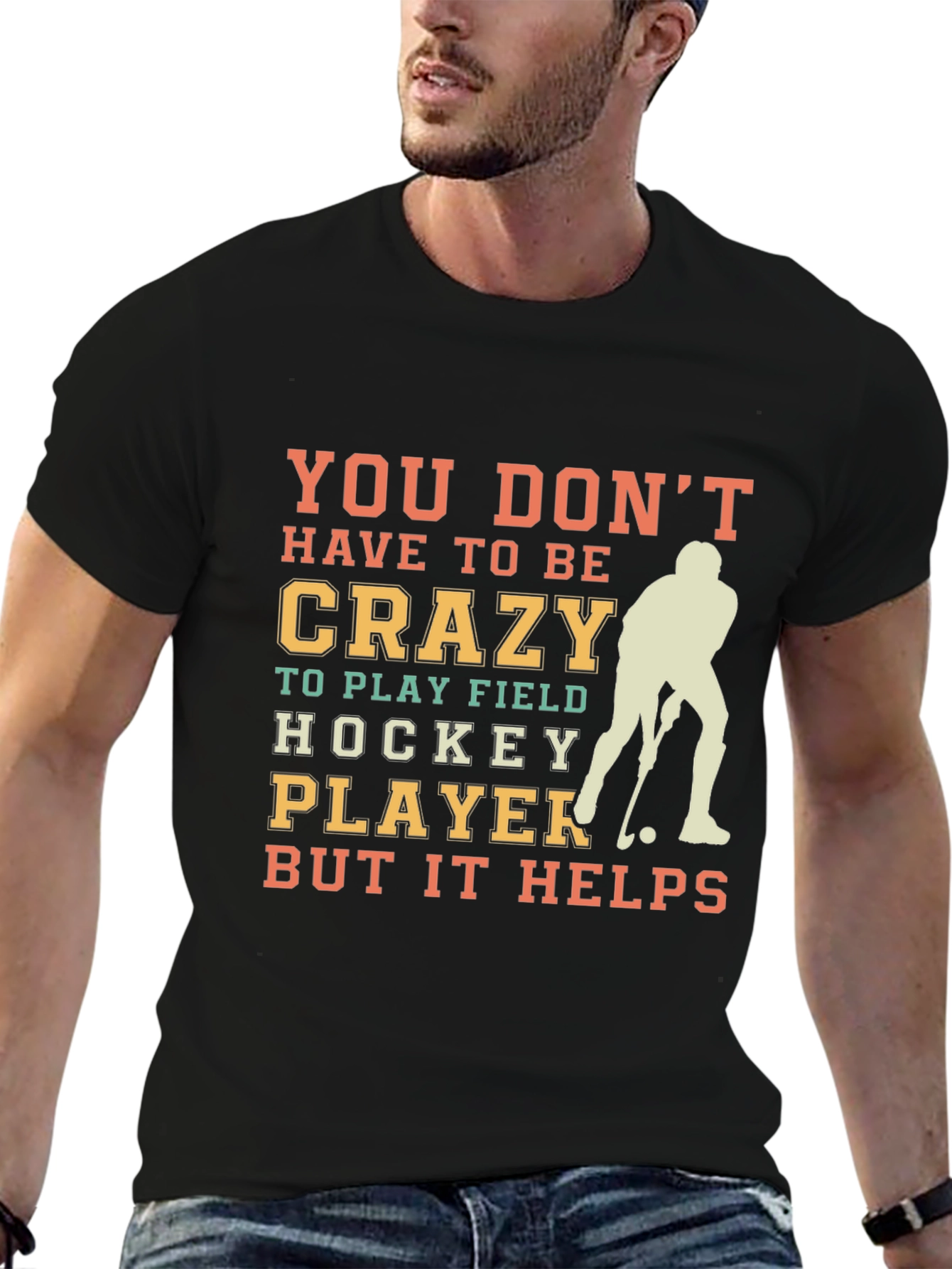 Crazy Field Hockey Player T-Shirt