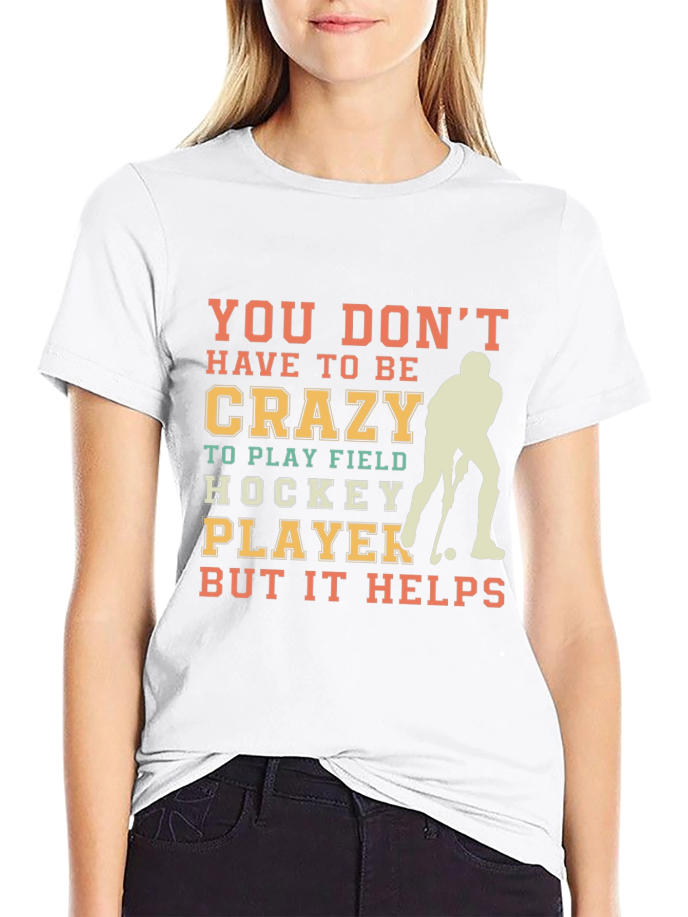 Crazy Field Hockey Player T-Shirt
