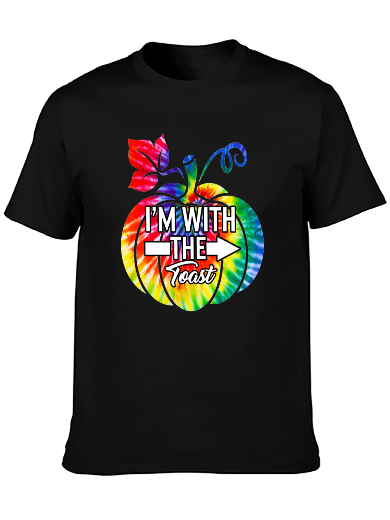 Im With The Toast Pumpkin Tie-Dye T-Shirt