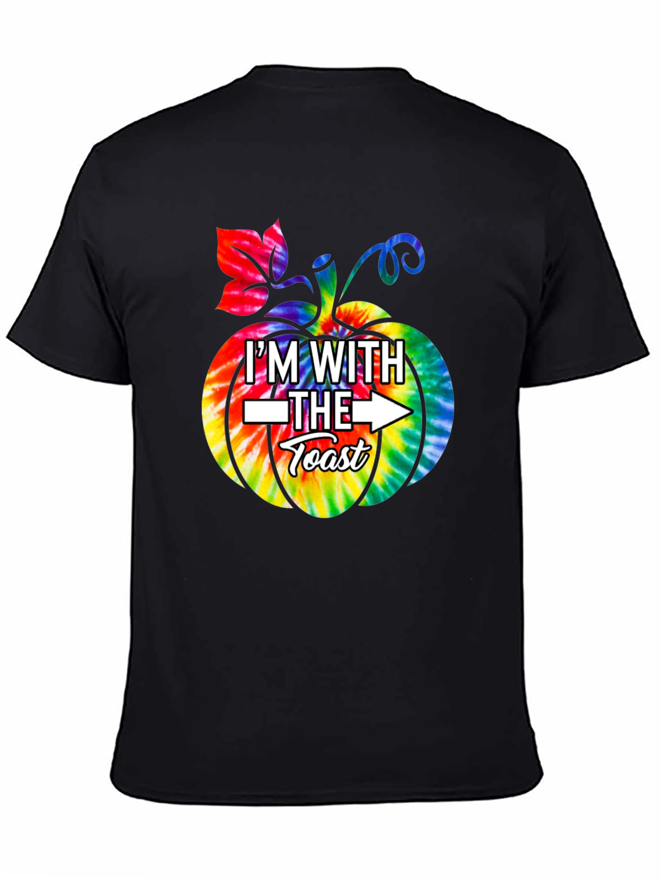 Im With The Toast Pumpkin Tie-Dye T-Shirt