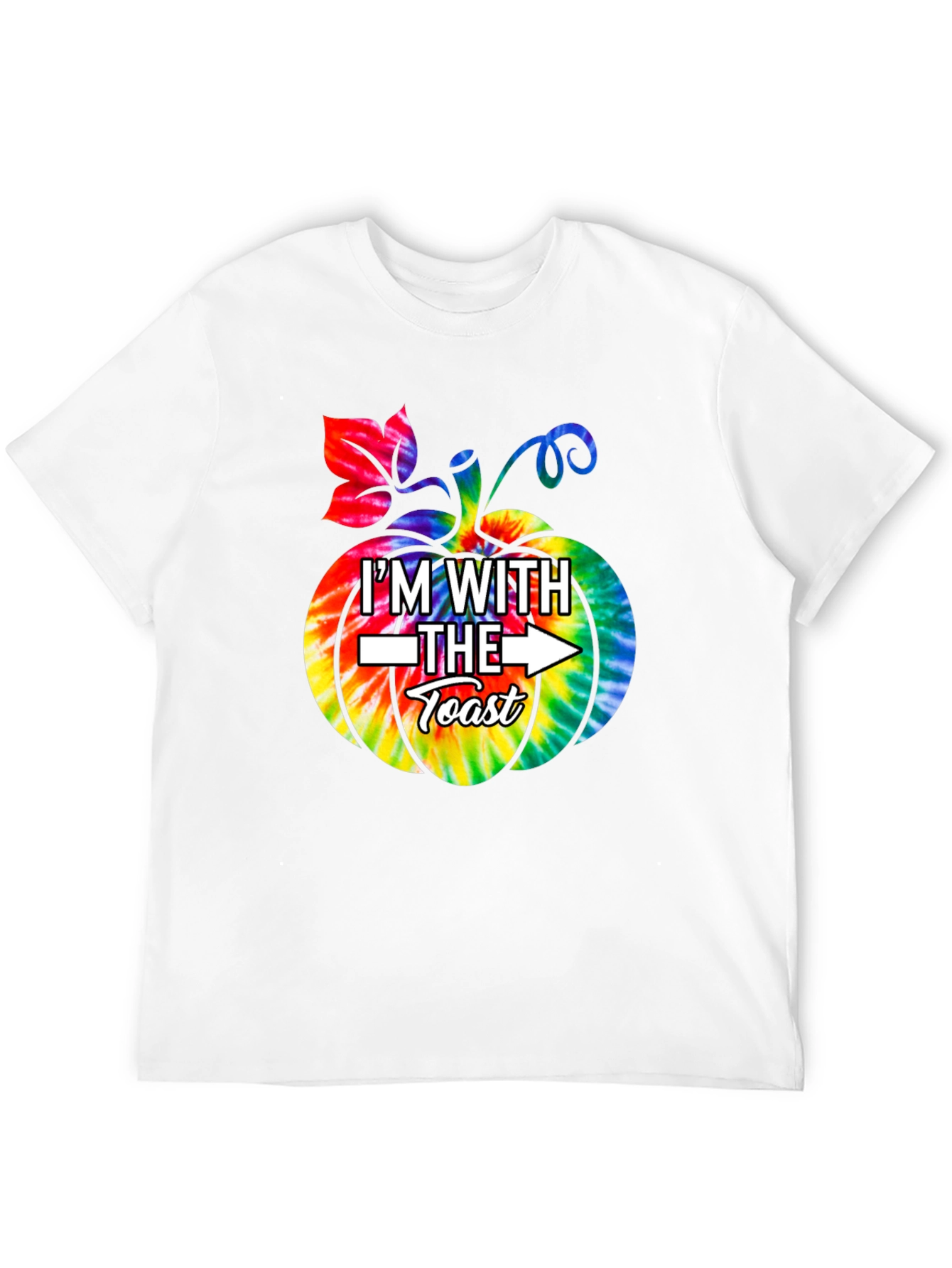 Im With The Toast Pumpkin Tie-Dye T-Shirt