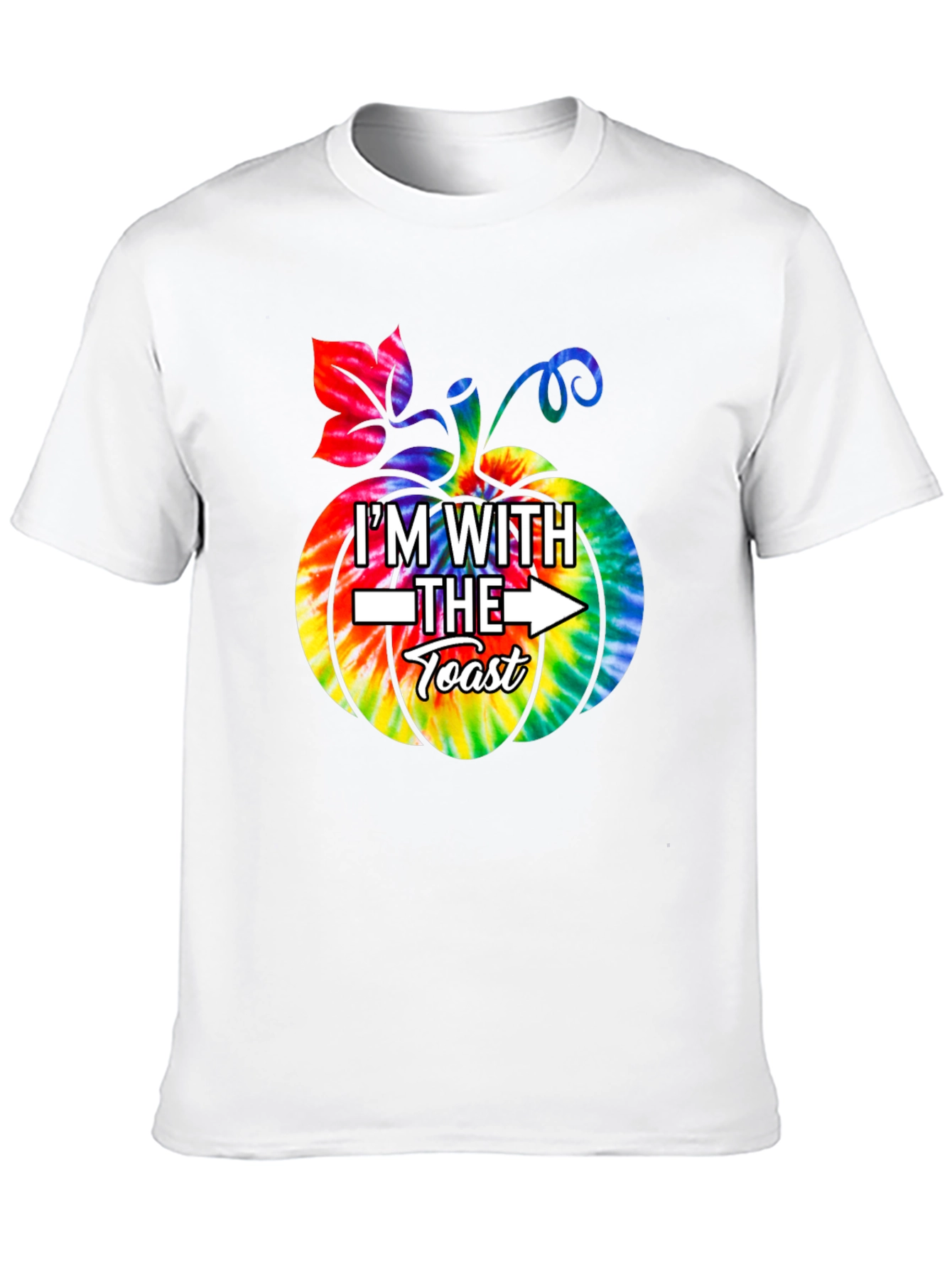 Im With The Toast Pumpkin Tie-Dye T-Shirt