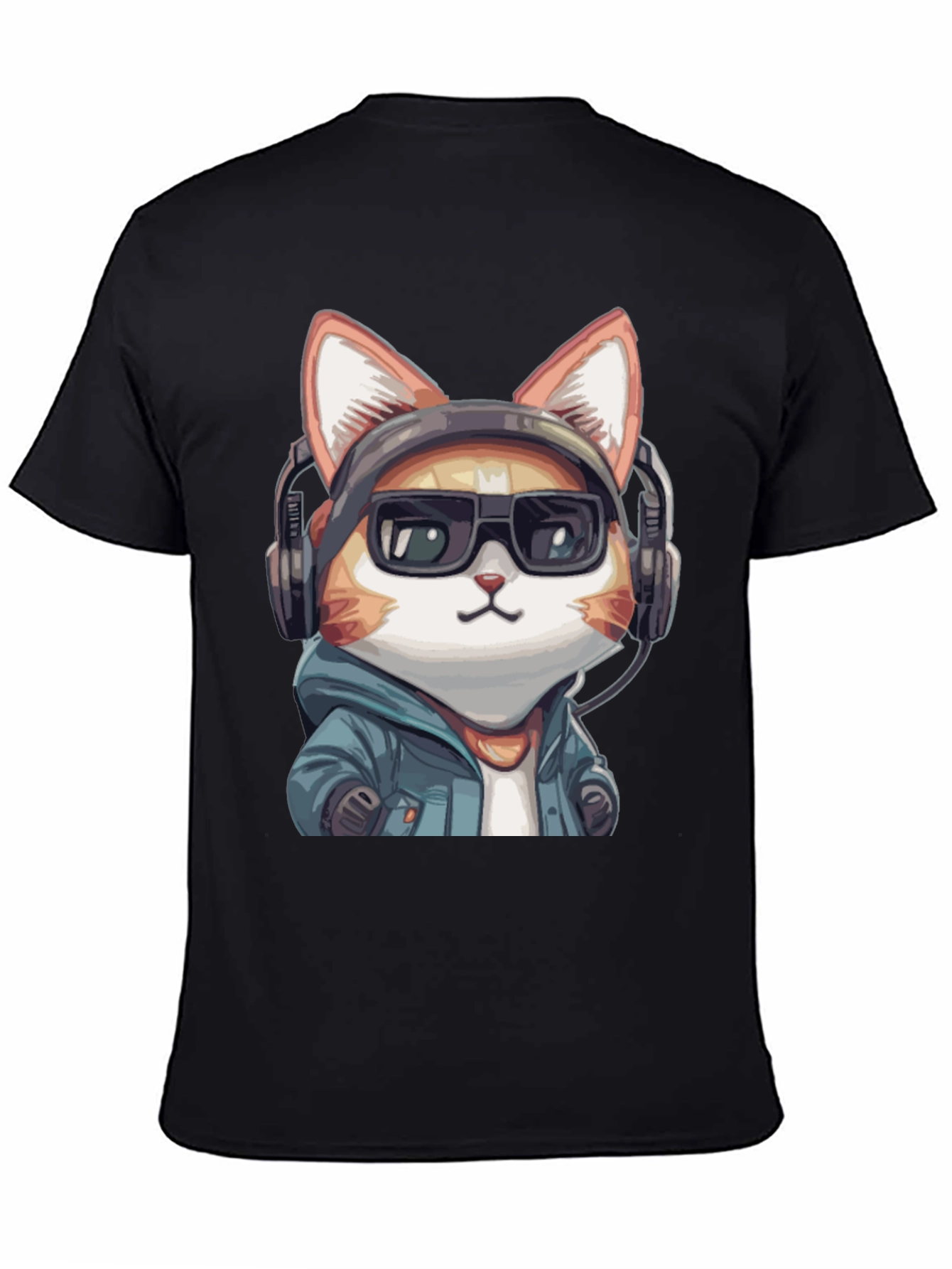 Cool Cat DJ Black T-Shirt