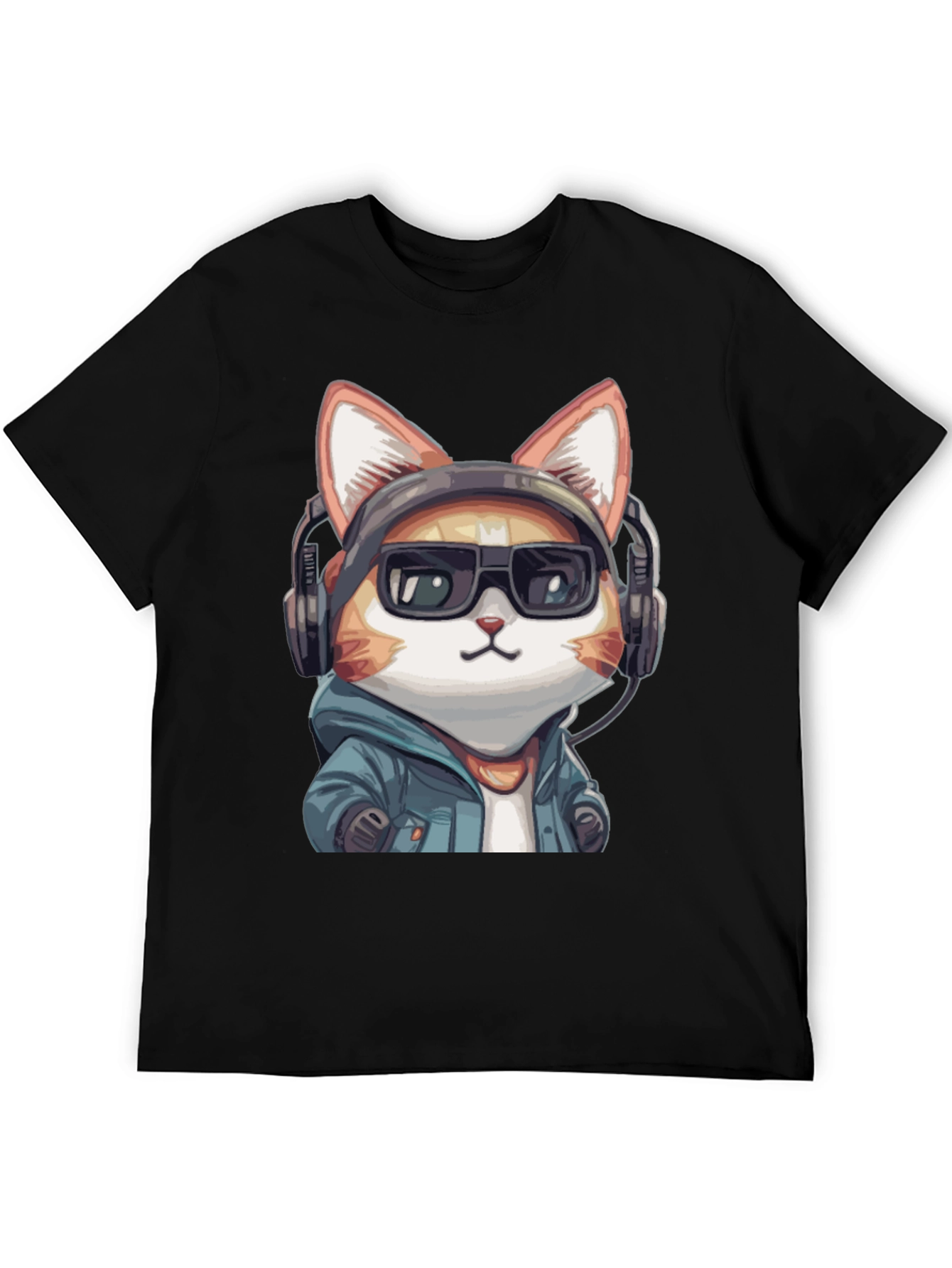 Cool Cat DJ Black T-Shirt