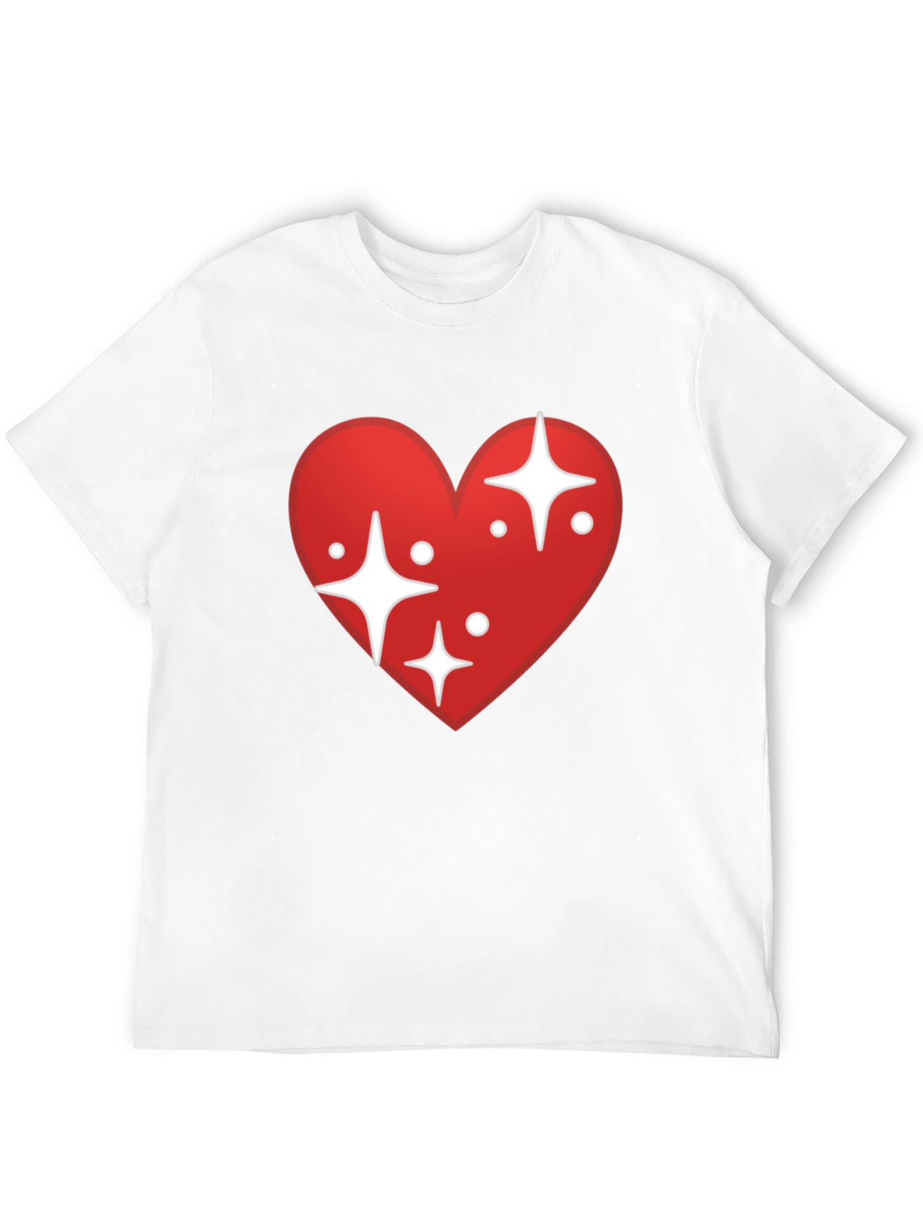 Sparkling Heart Graphic Black T-Shirt