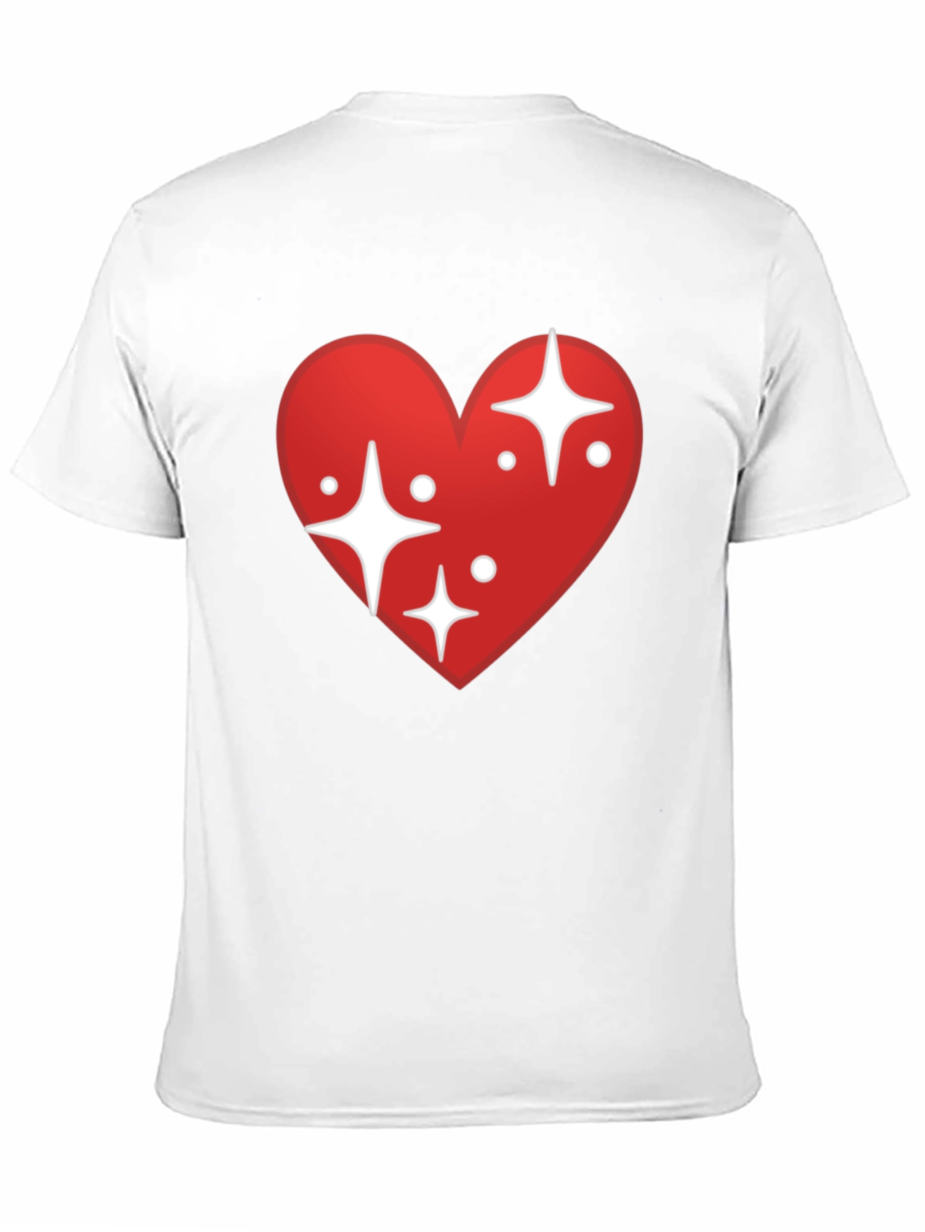 Sparkling Heart Graphic Black T-Shirt