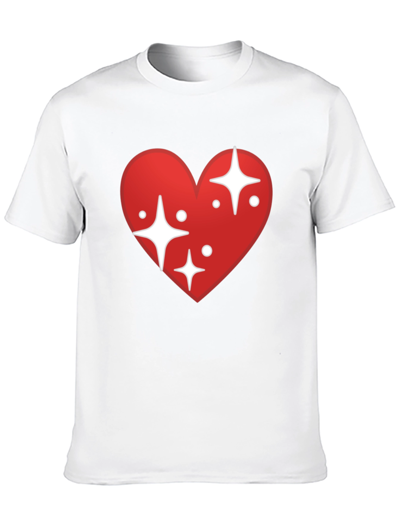 Sparkling Heart Graphic Black T-Shirt