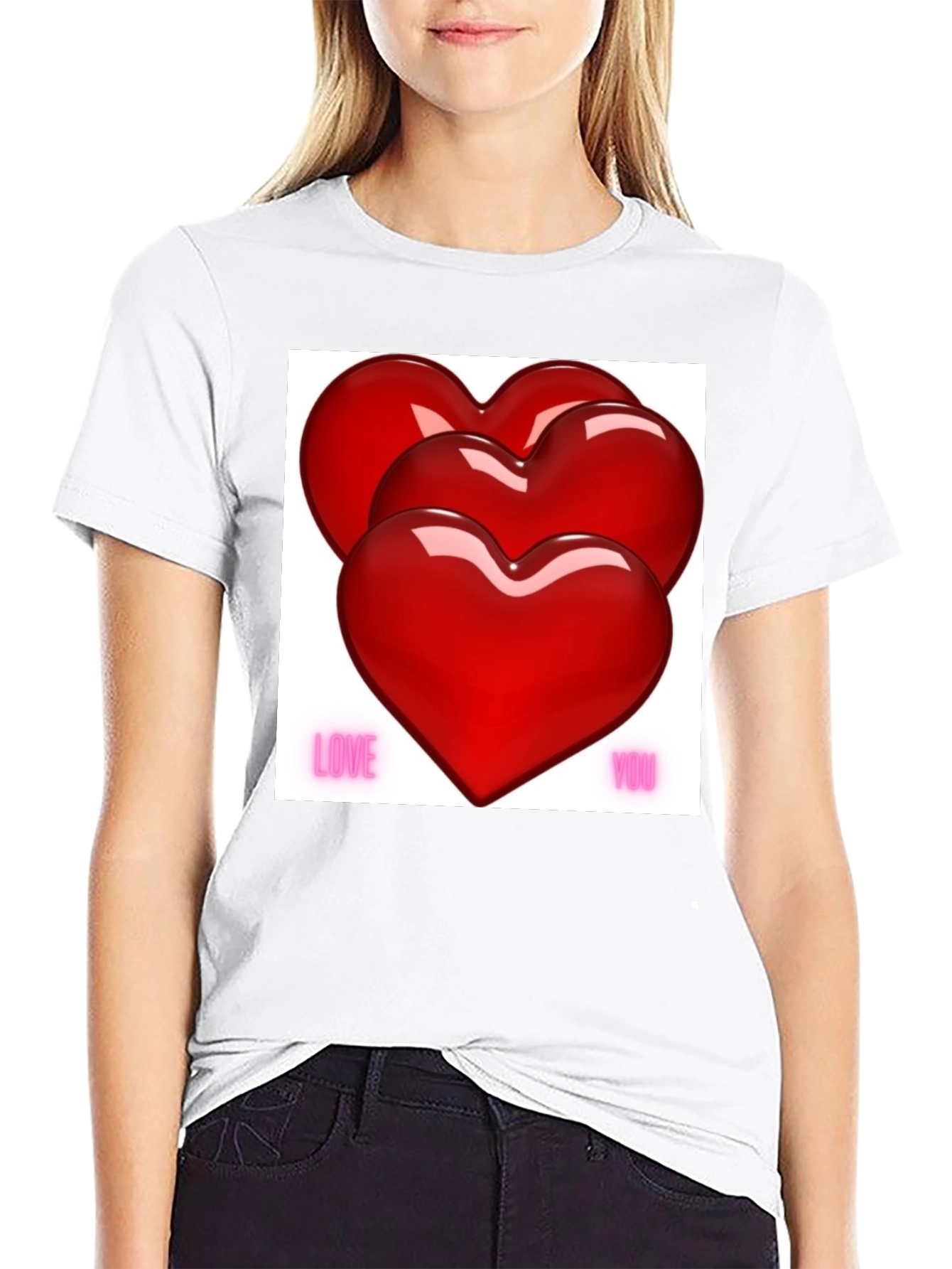 Love You Hearts Valentines Day T-Shirt