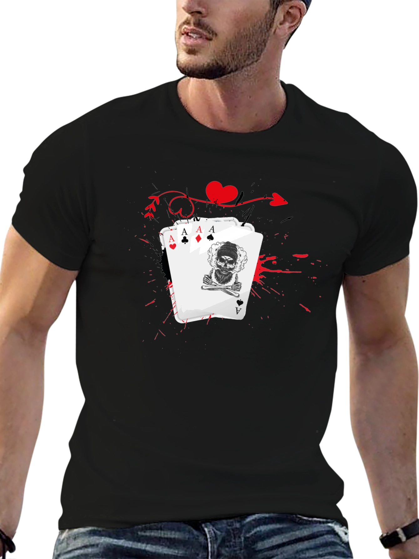 Ace Skull Card Graphic Tee