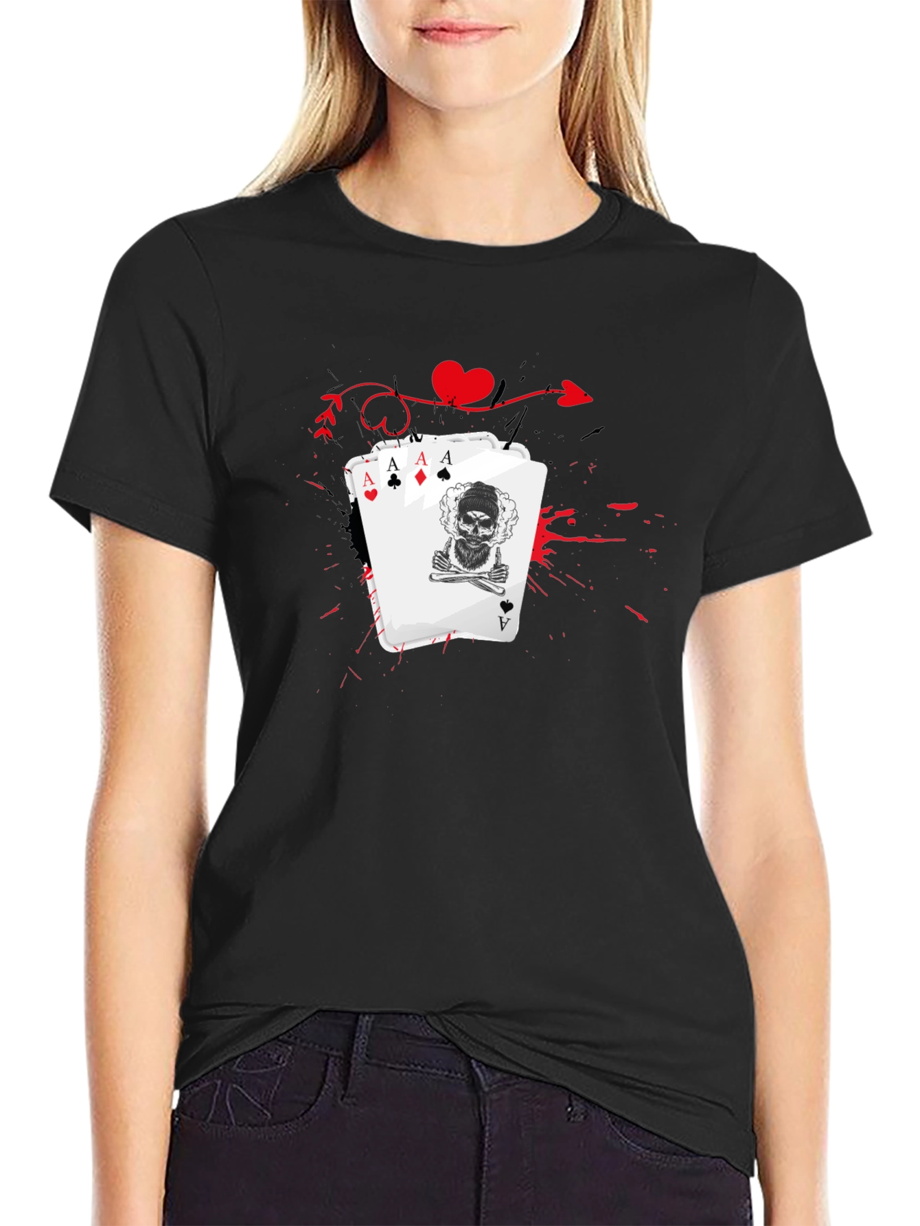 Ace Skull Card Graphic Tee