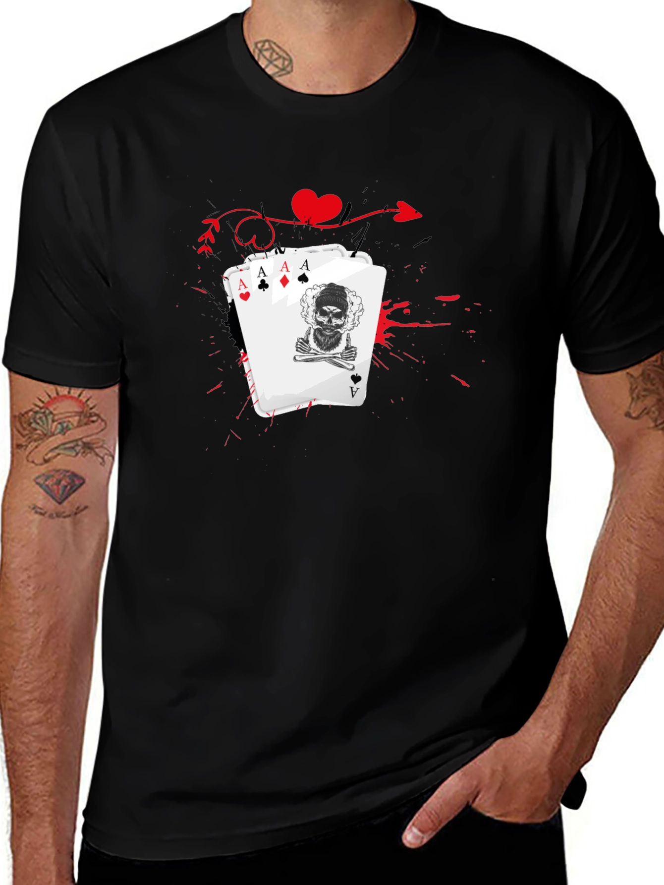 Ace Skull Card Graphic Tee