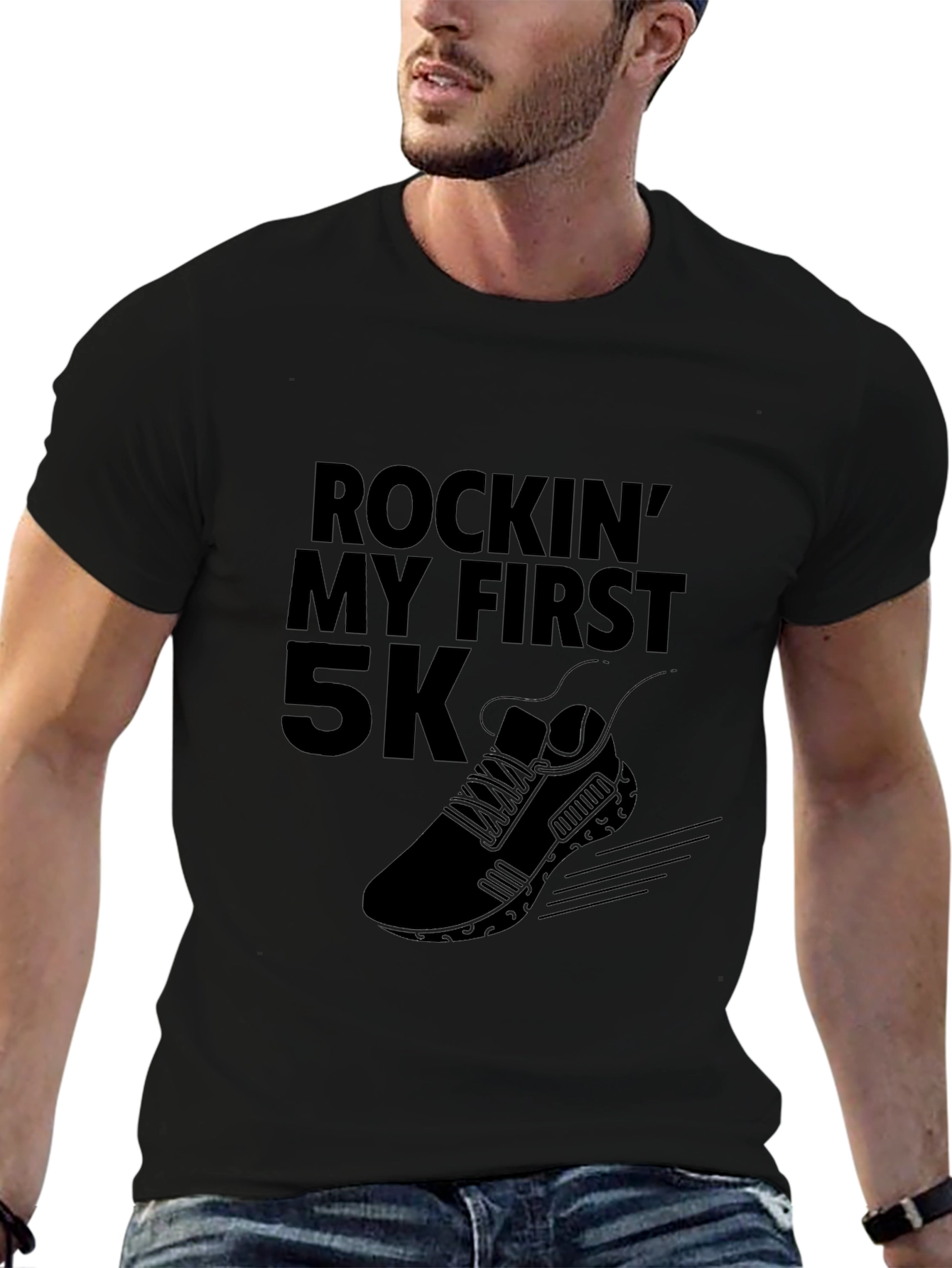 Rockin My First 5K Black T-Shirt