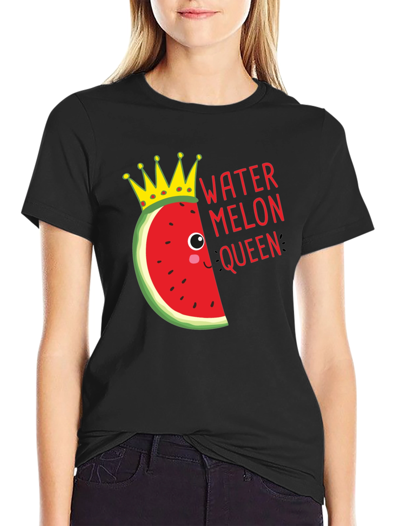 Watermelon Queen Graphic Tee - Black