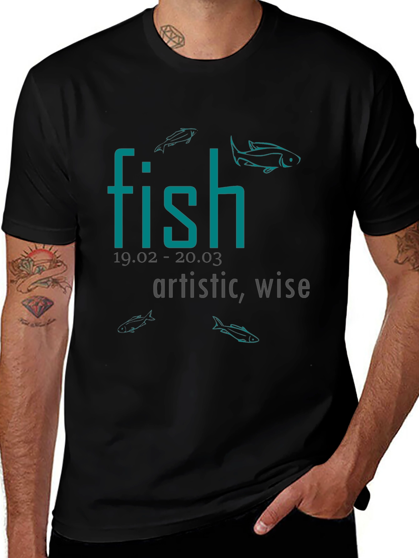 Fish Zodiac Sign T-Shirt: Artistic & Wise Tee