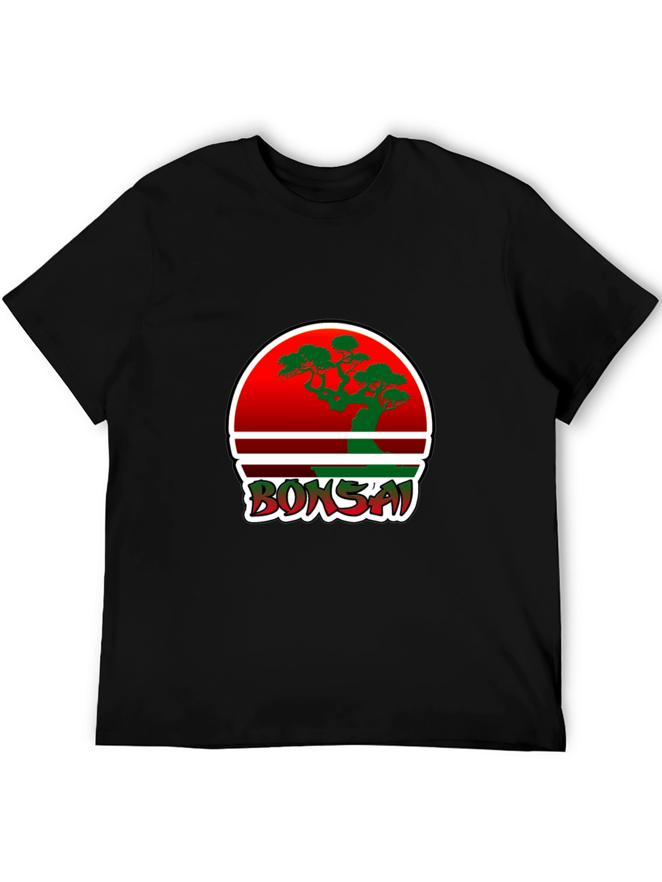 Bonsai Graphic Tee - Red Circle Bonsai Design