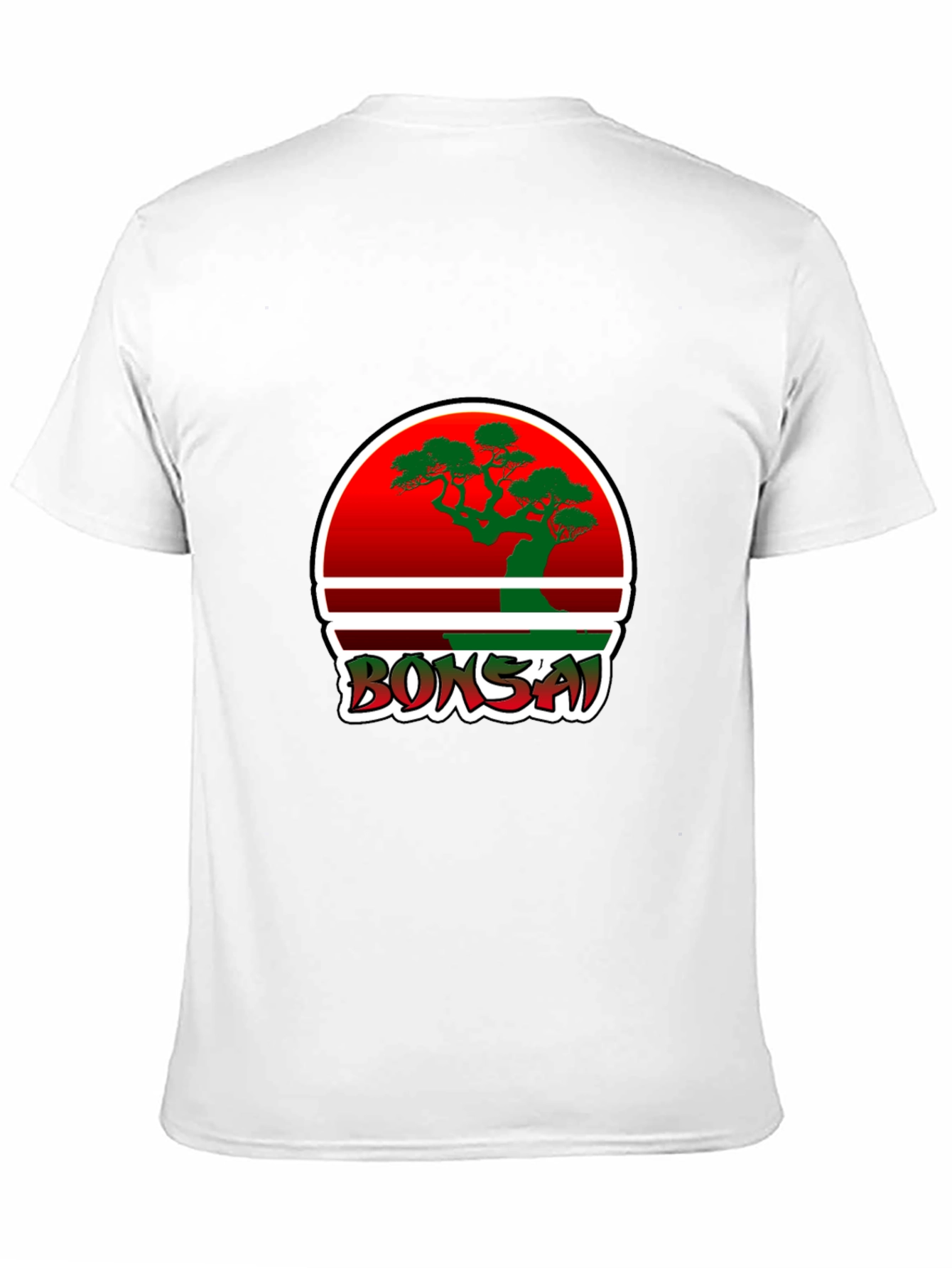 Bonsai Graphic Tee - Red Circle Bonsai Design
