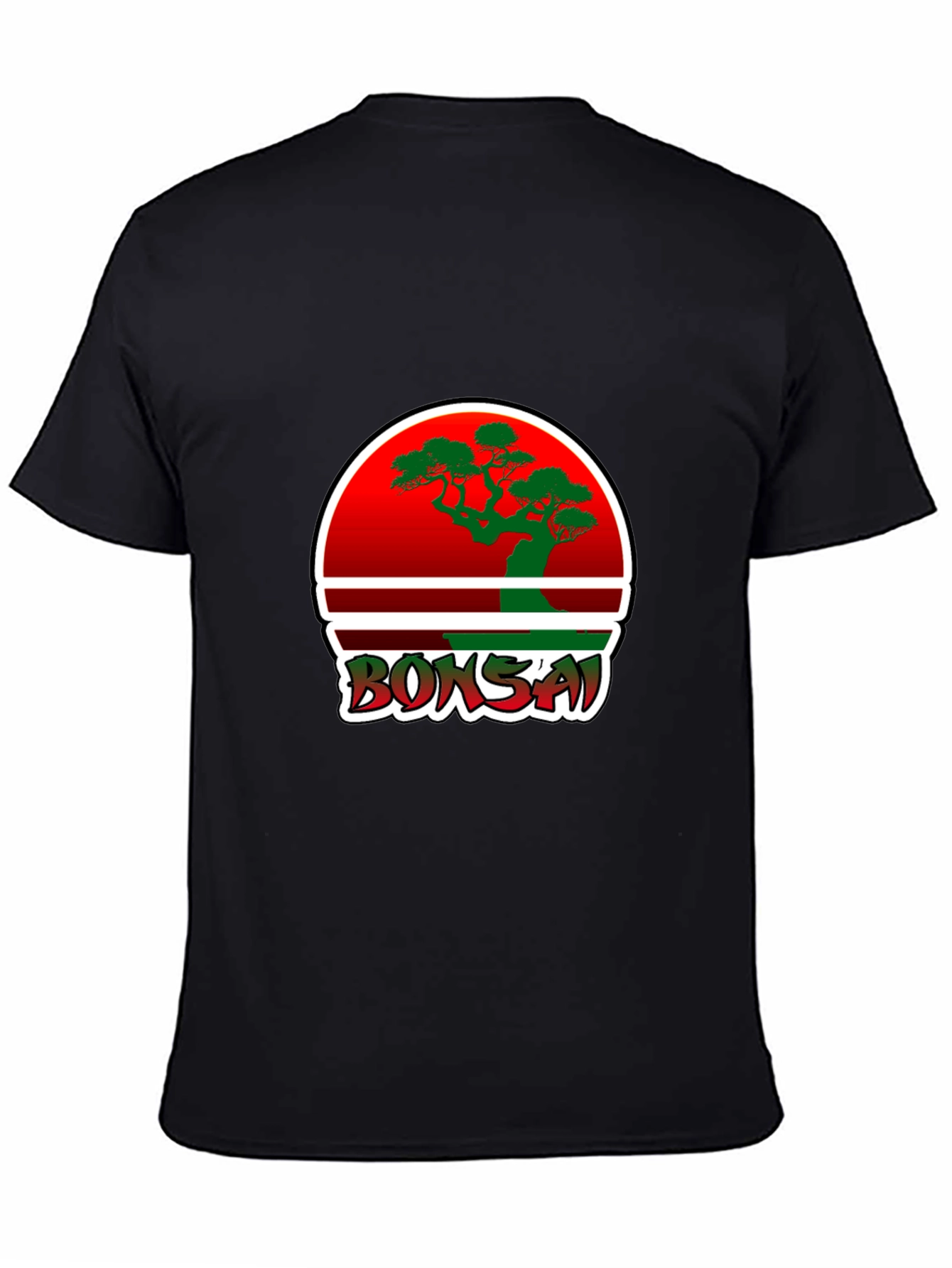 Bonsai Graphic Tee - Red Circle Bonsai Design