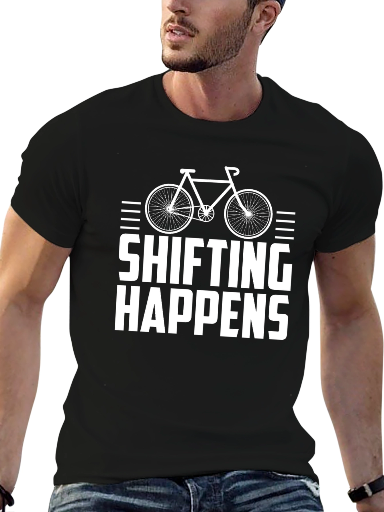 Shifting Happens T-Shirt | Cycling Bike Design