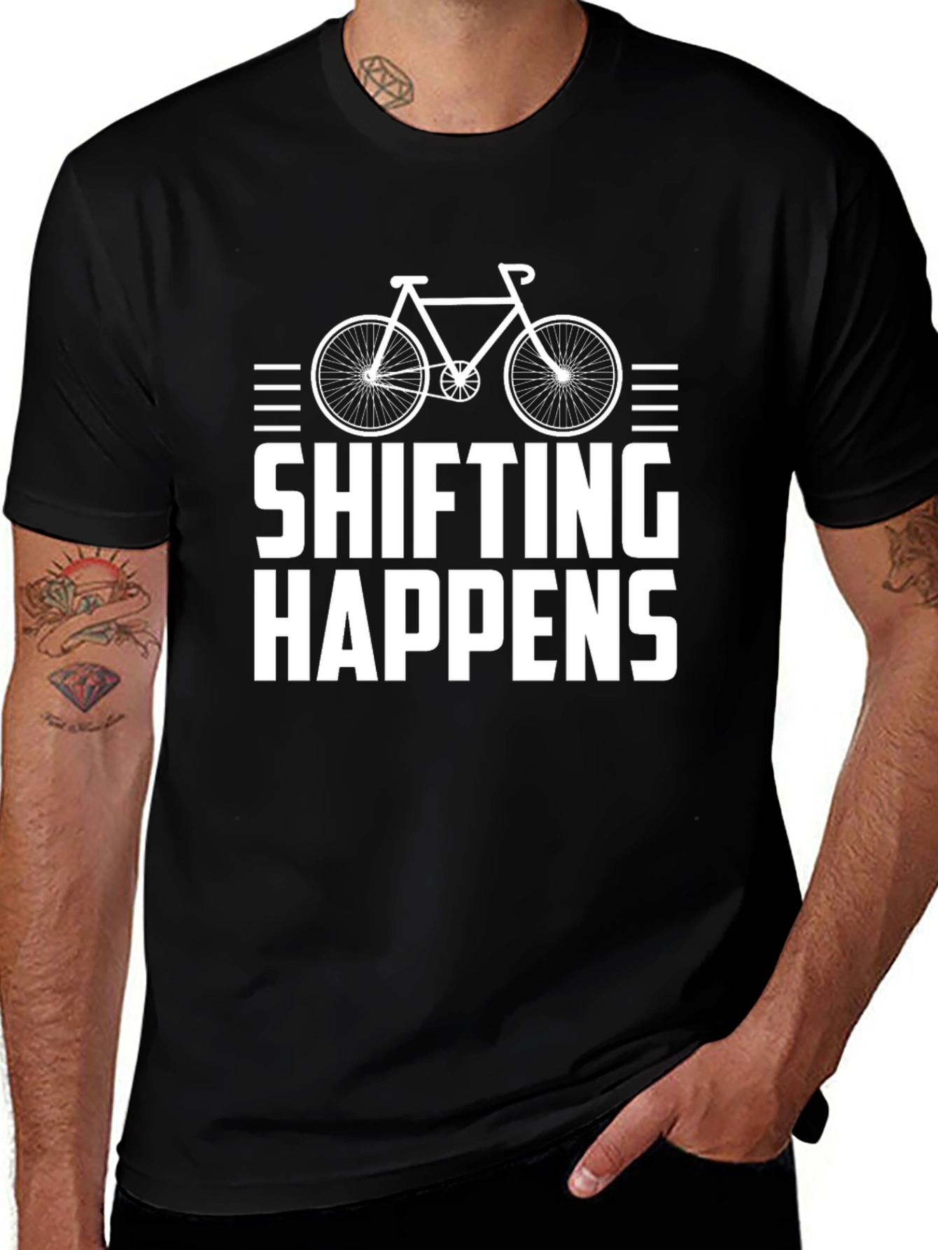Shifting Happens T-Shirt | Cycling Bike Design