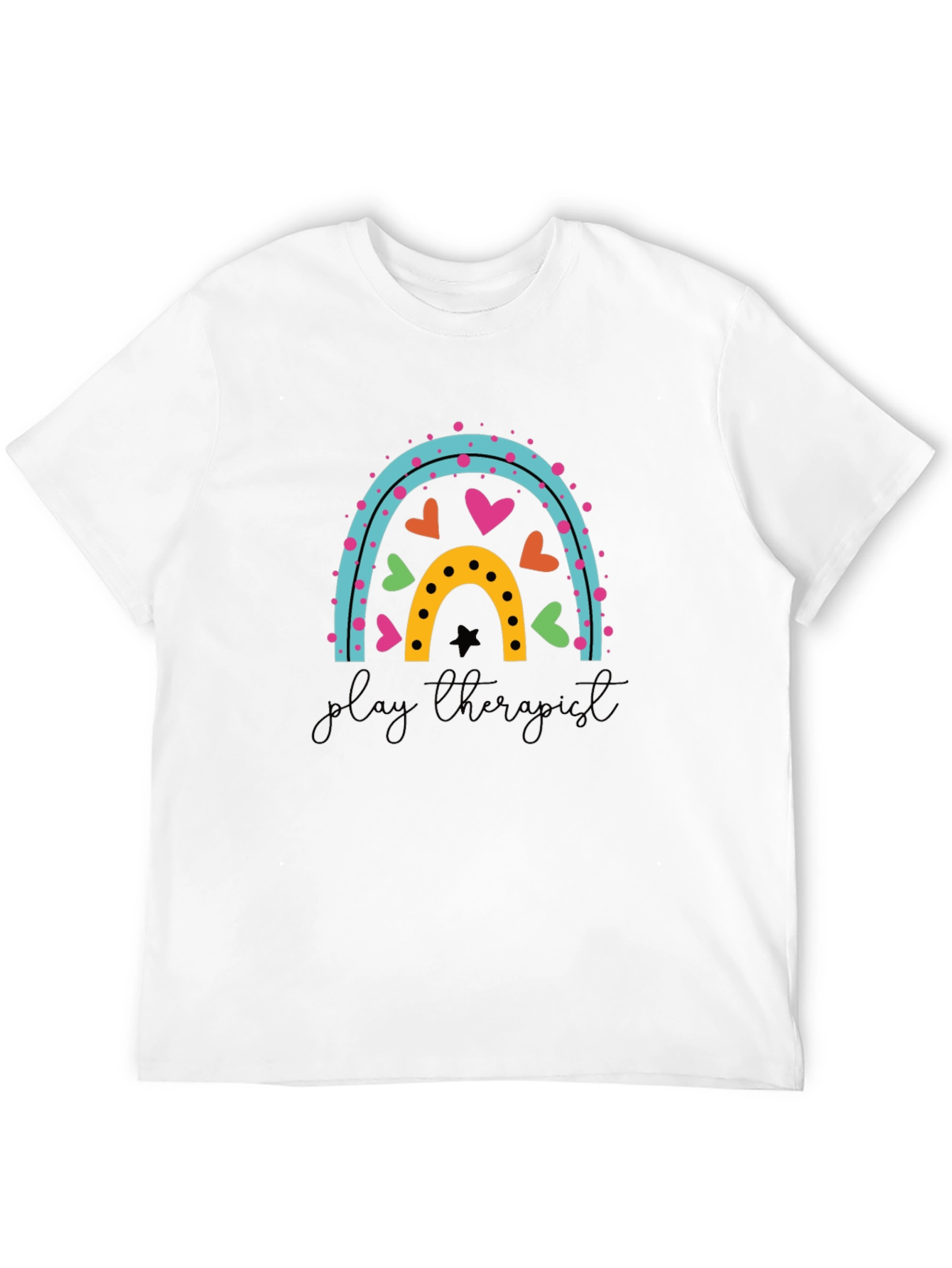 Play Therapist Rainbow Graphic Tee