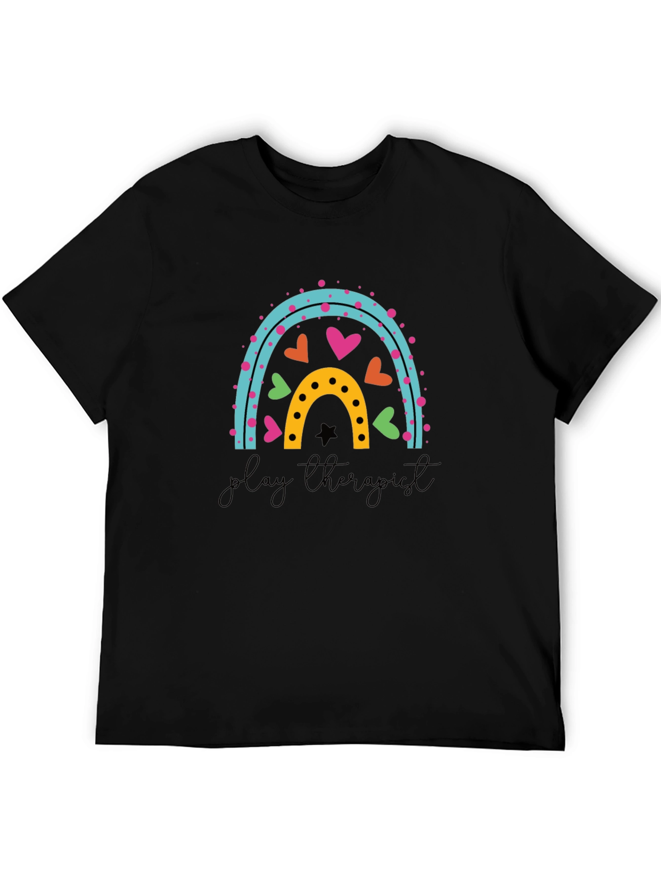 Play Therapist Rainbow Graphic Tee
