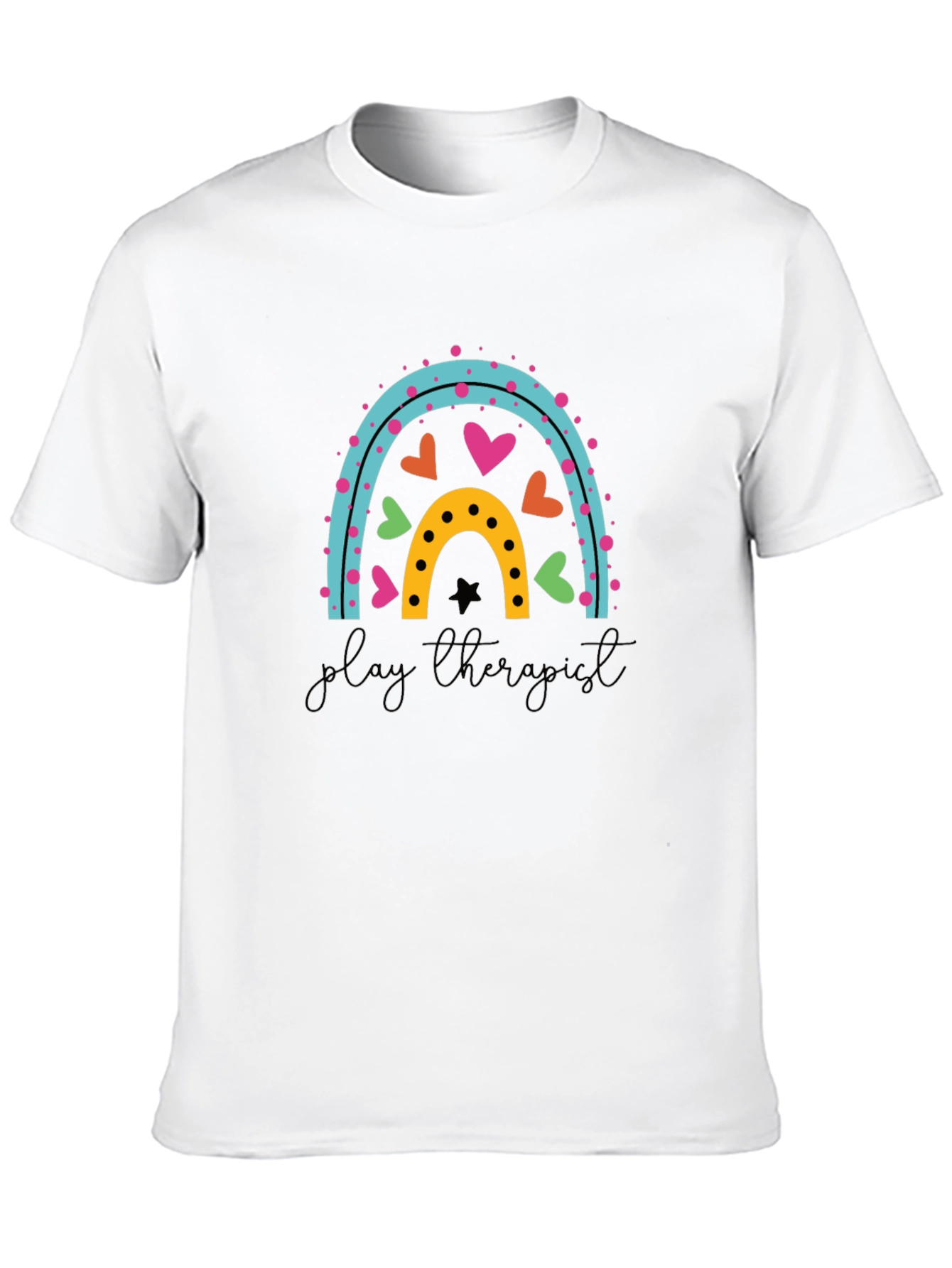Play Therapist Rainbow Graphic Tee