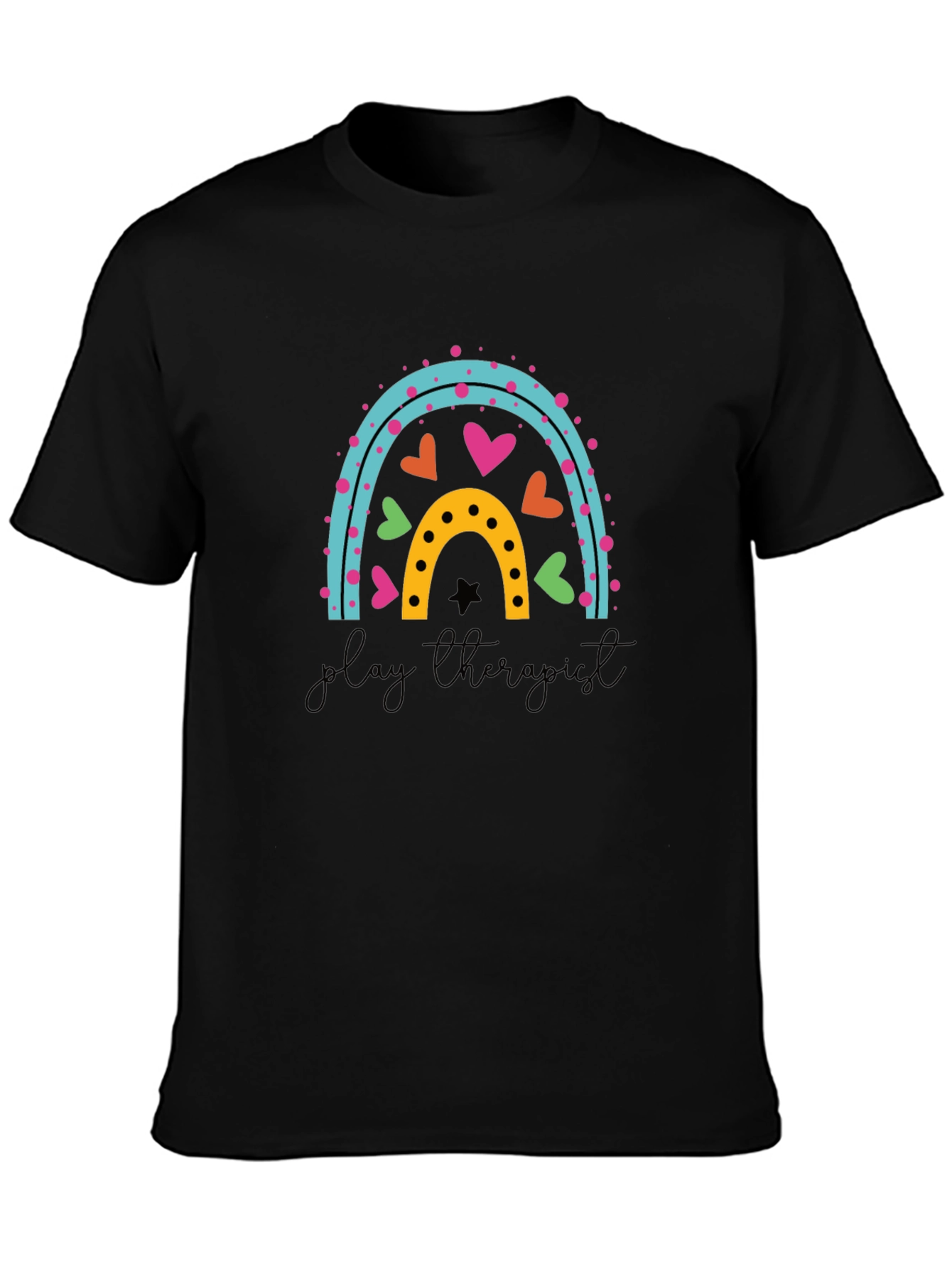 Play Therapist Rainbow Graphic Tee