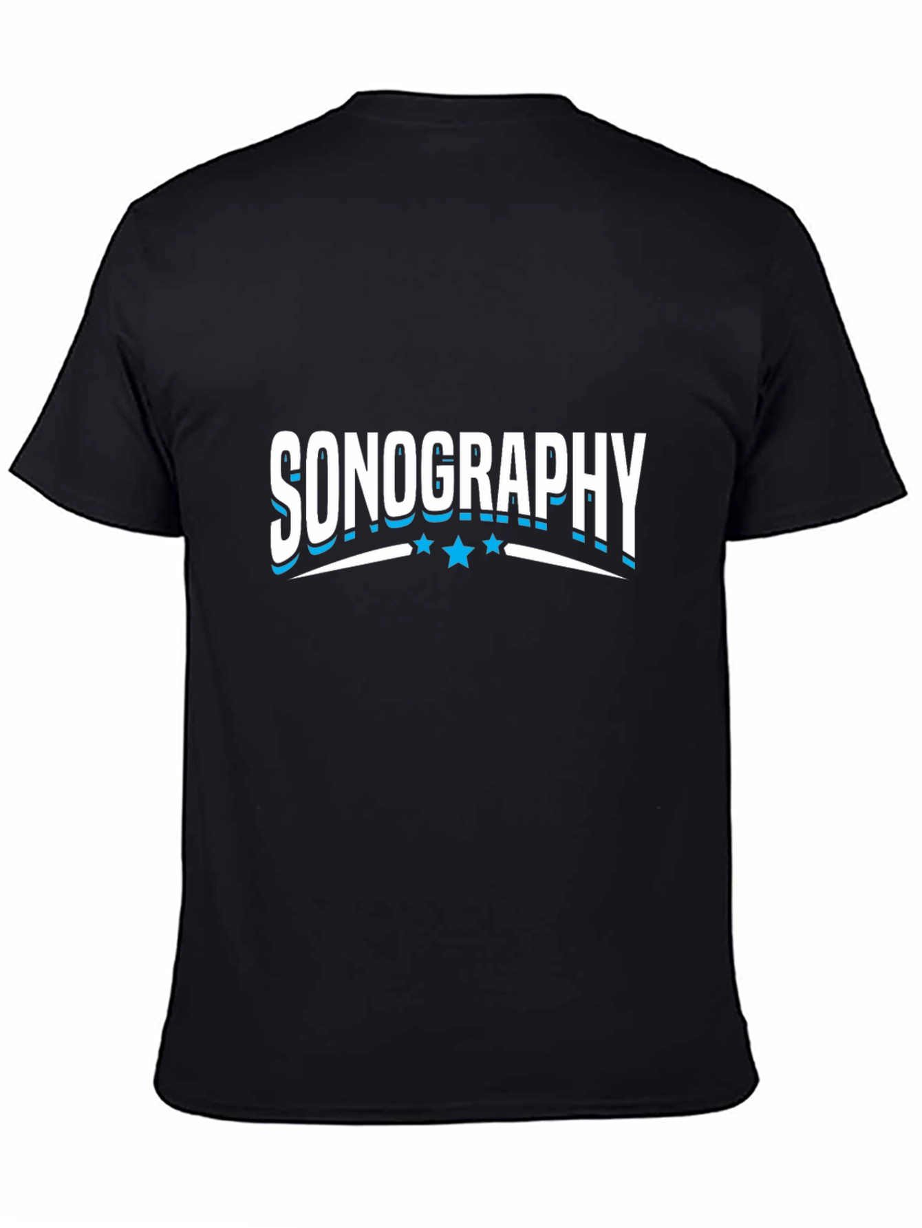 Sonography Graphic T-Shirt - Black Crew Neck Tee