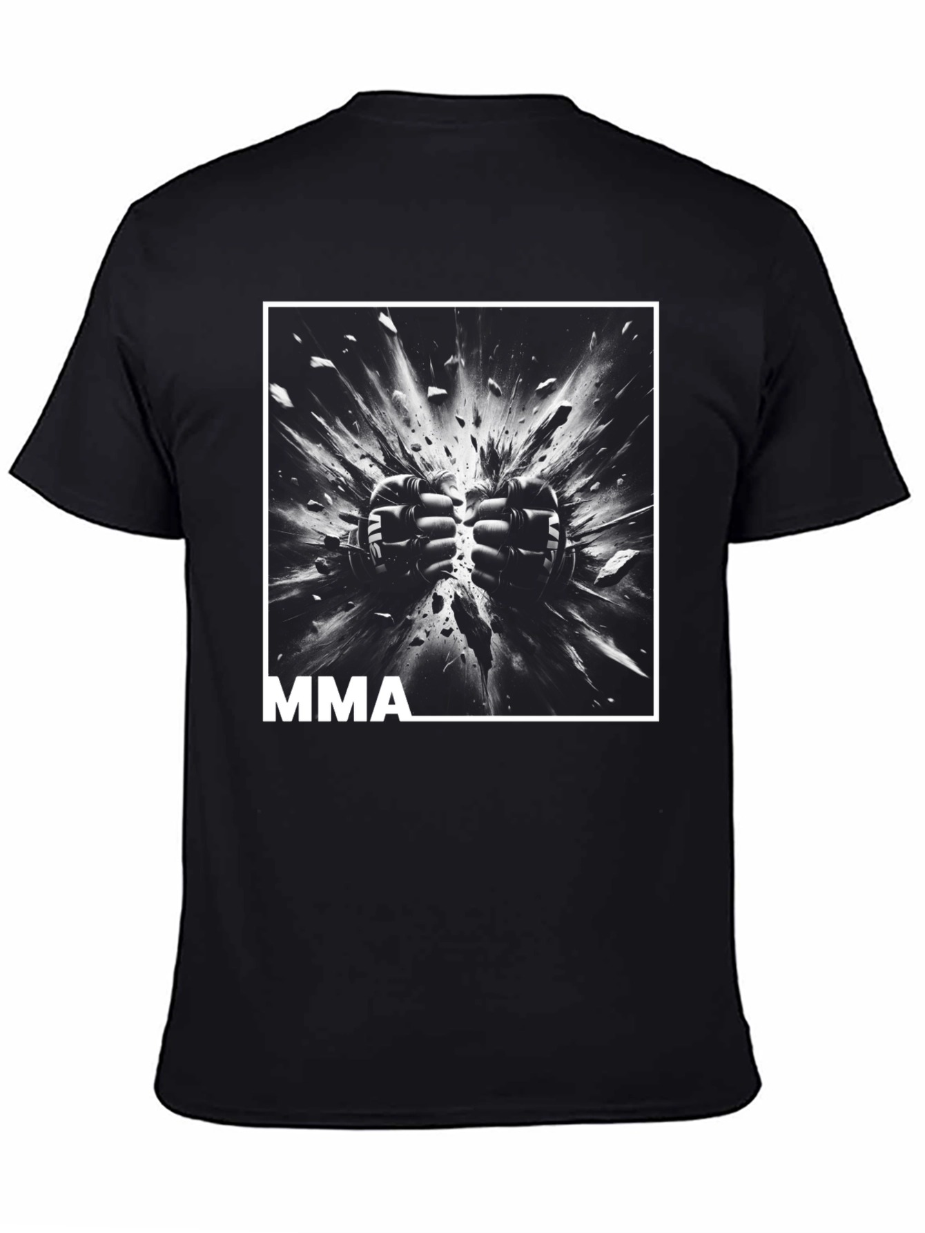 MMA Fighting Graphic Tee - Black