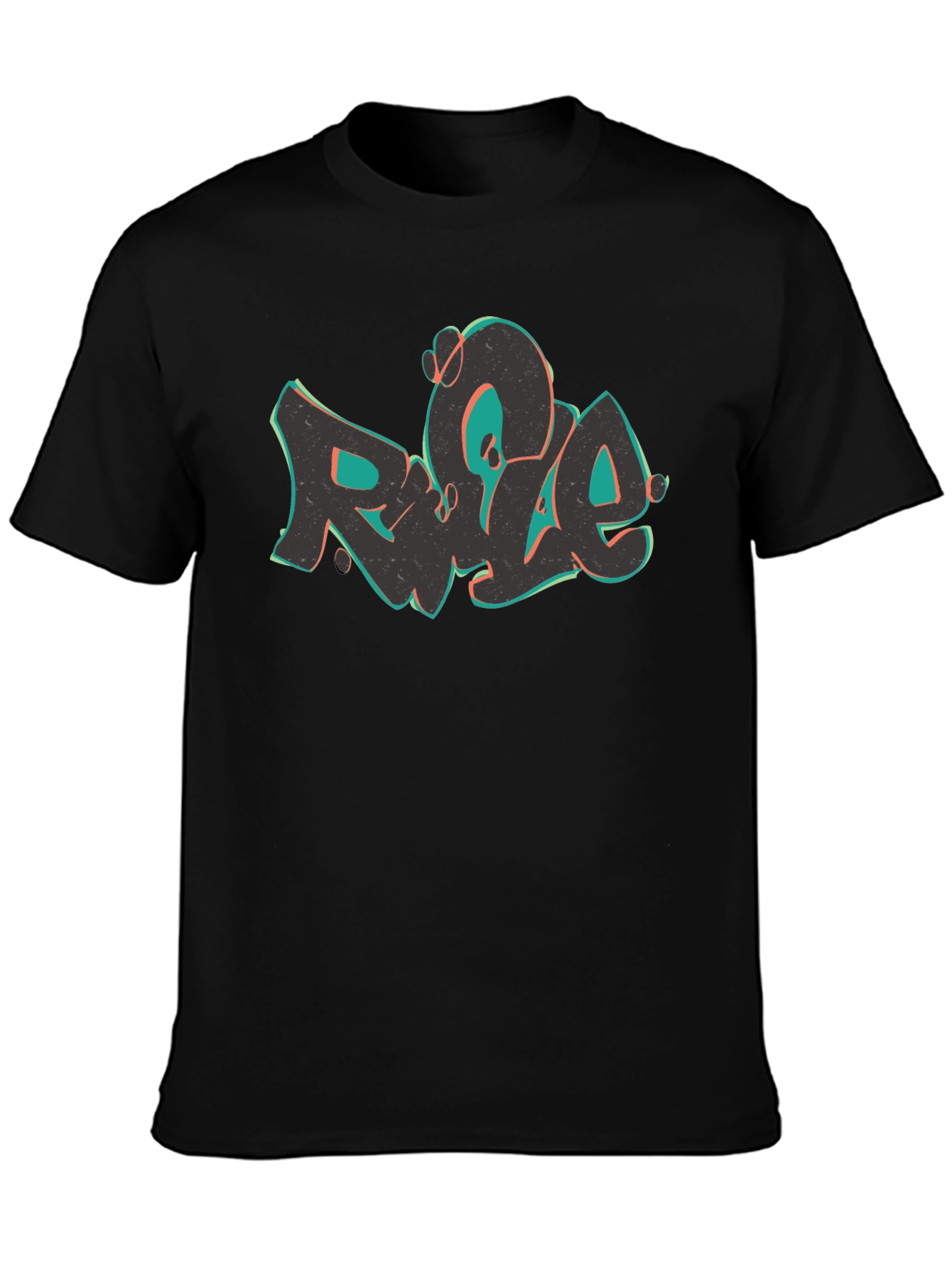 Rule Graffiti Style Black T-Shirt