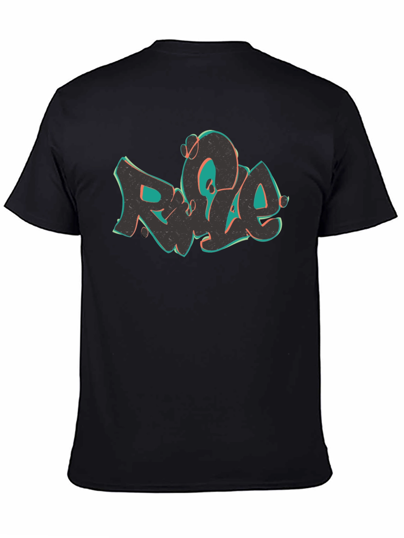 Rule Graffiti Style Black T-Shirt