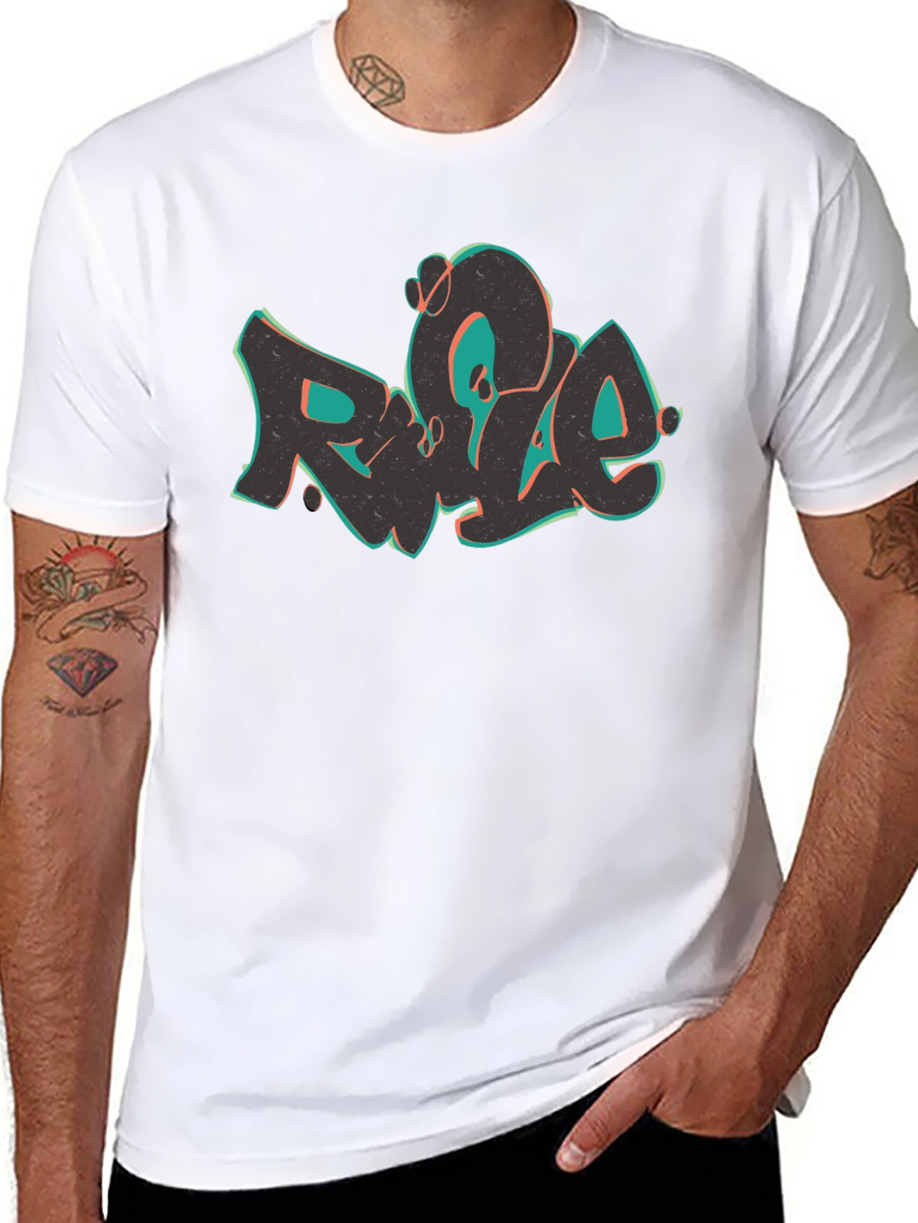 Rule Graffiti Style Black T-Shirt