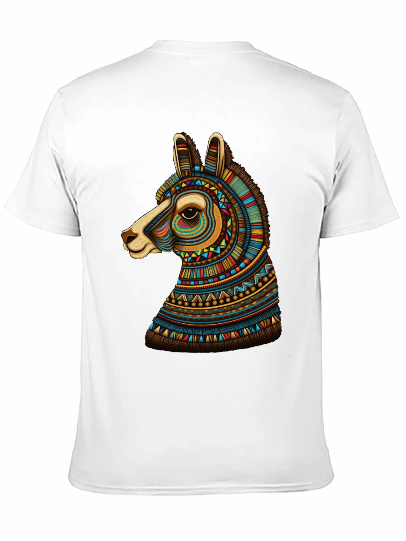 Llama Graphic Tee - Unique Tribal Design