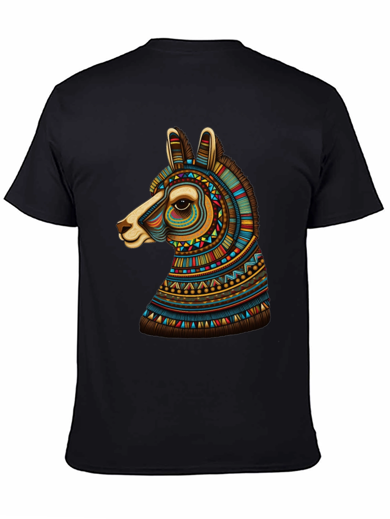 Llama Graphic Tee - Unique Tribal Design