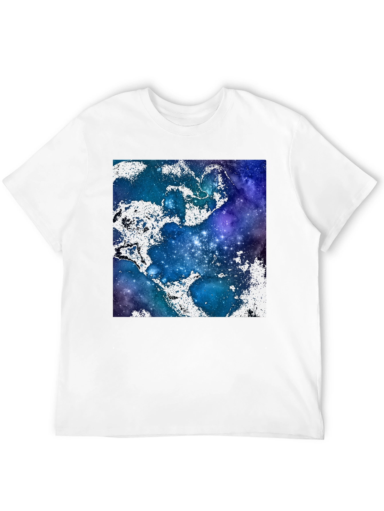 Galaxy Print Crew Neck T-Shirt