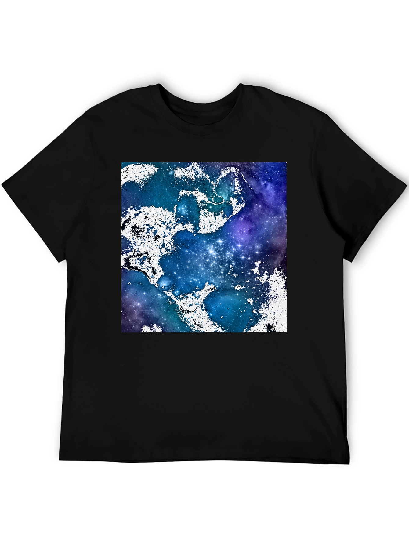 Galaxy Print Crew Neck T-Shirt