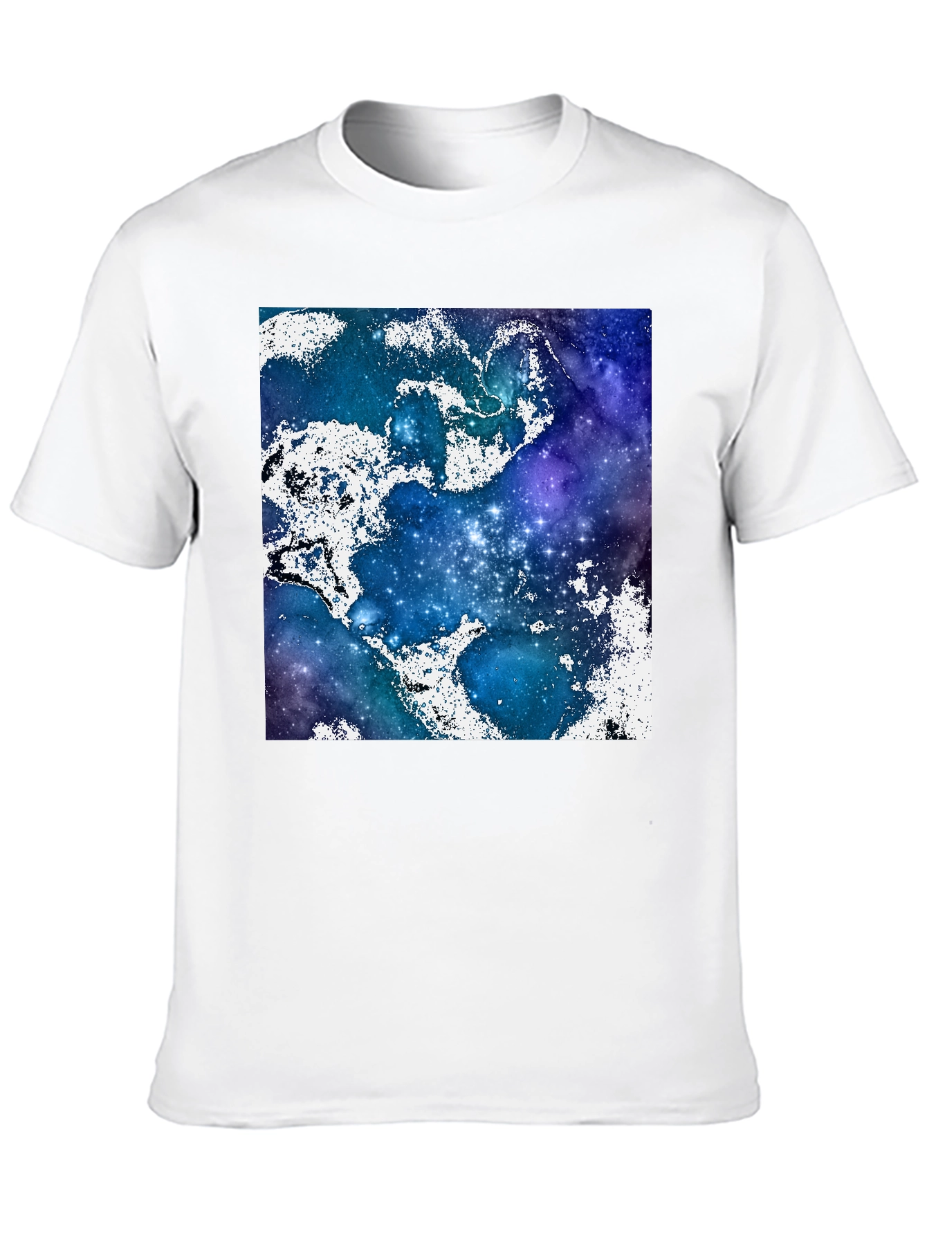Galaxy Print Crew Neck T-Shirt