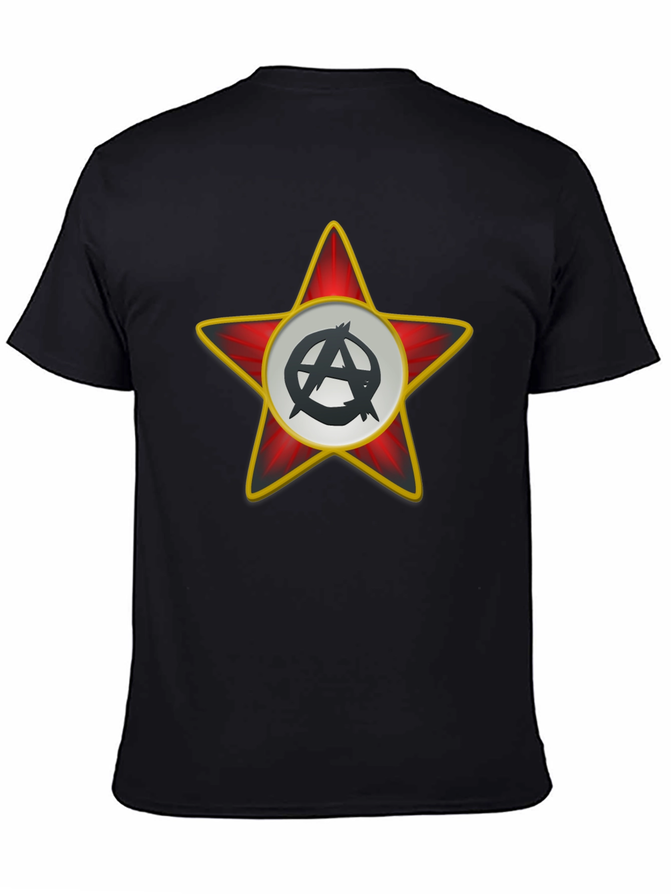 Anarchy Star Graphic T-Shirt - Black