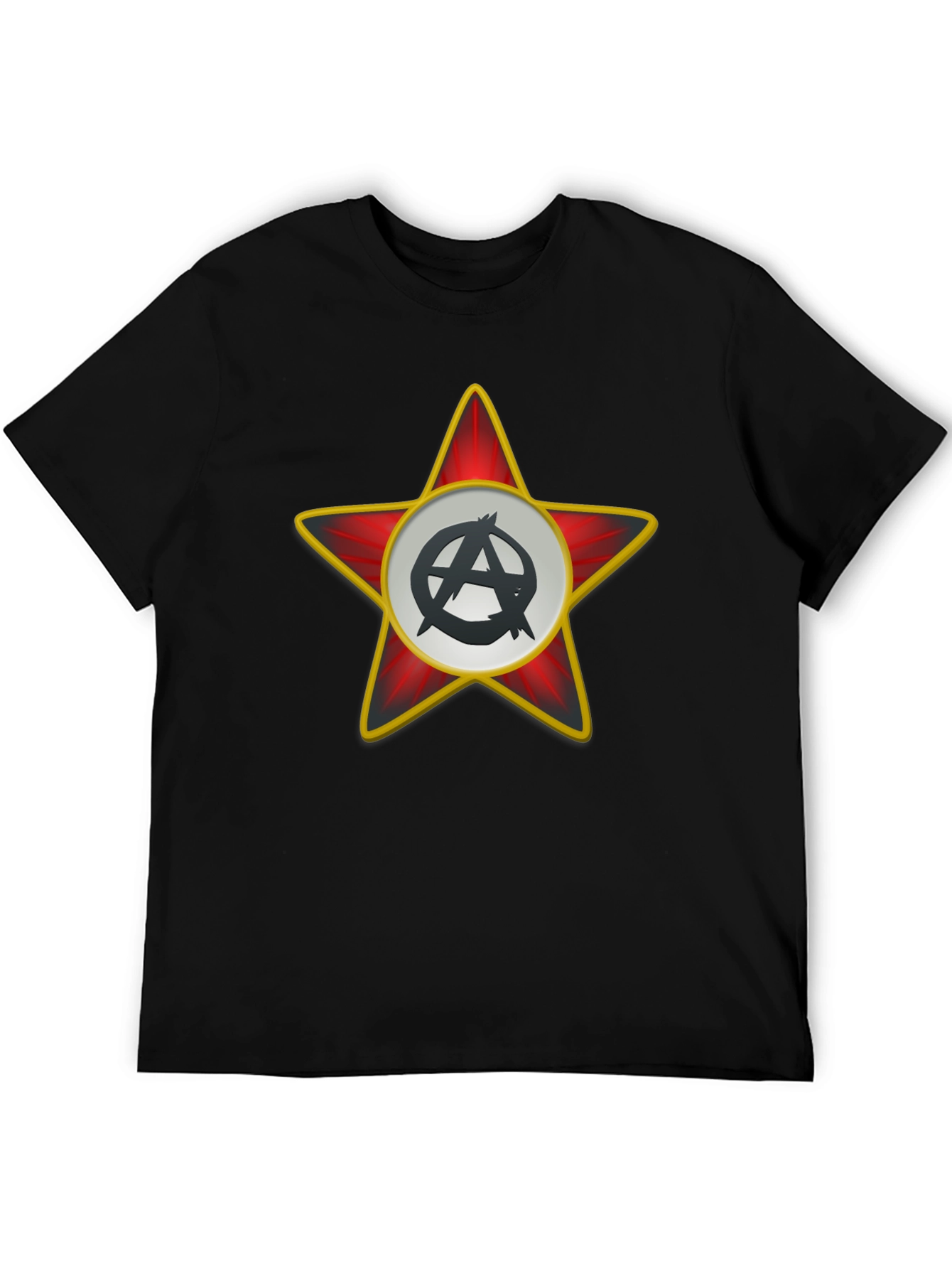 Anarchy Star Graphic T-Shirt - Black