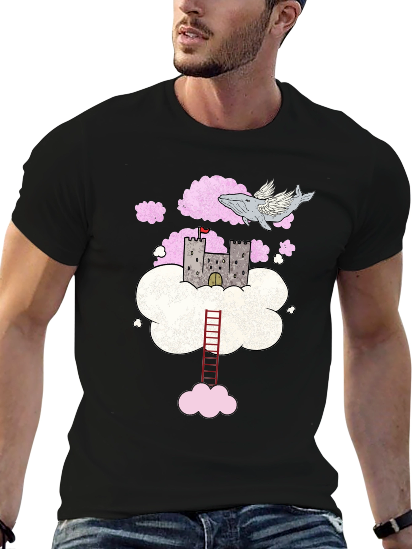 Dream Castle T-Shirt: Whale Wings and Ladder!