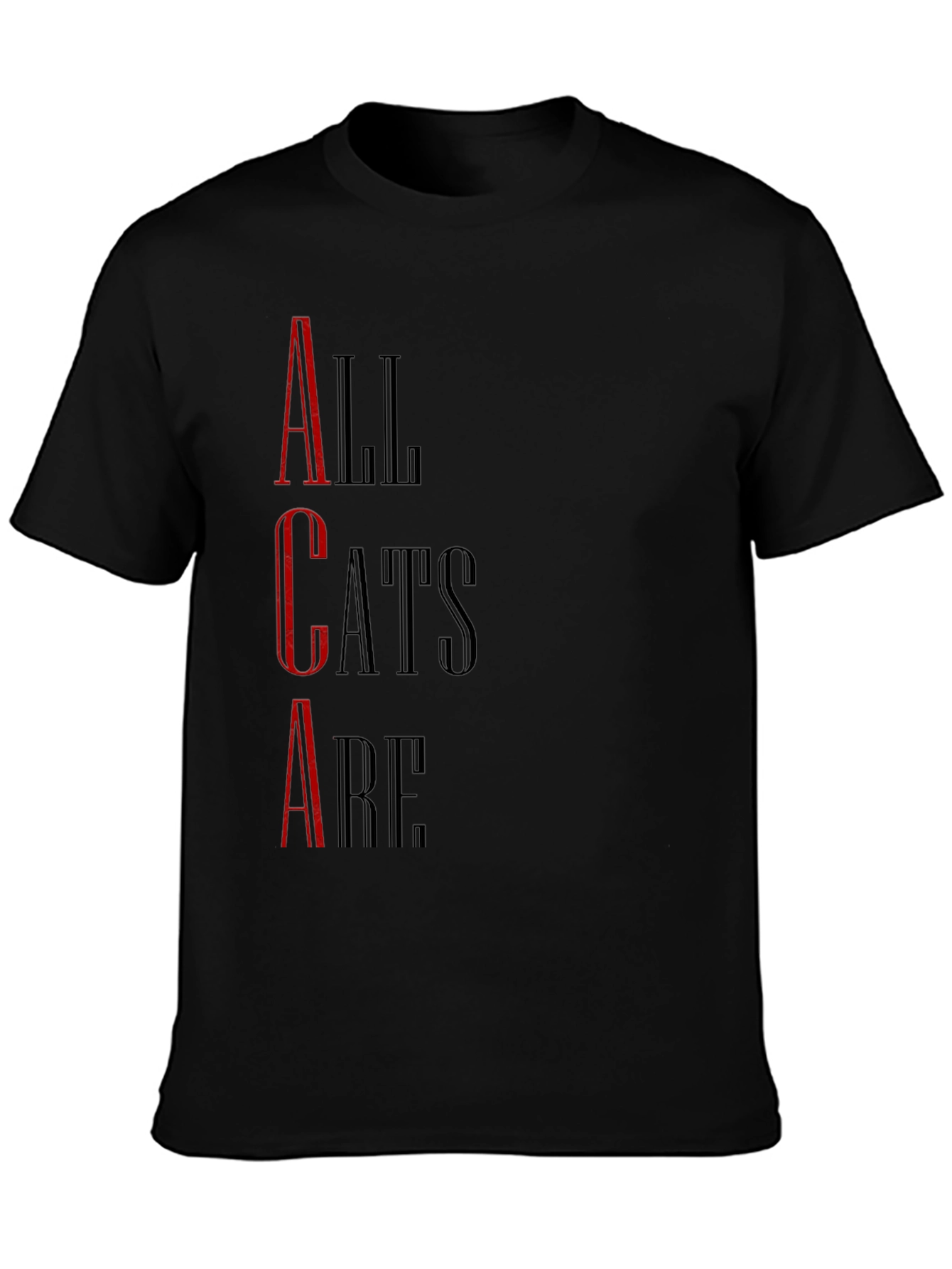 All Cats Are T-Shirt - Black Graphic Tee