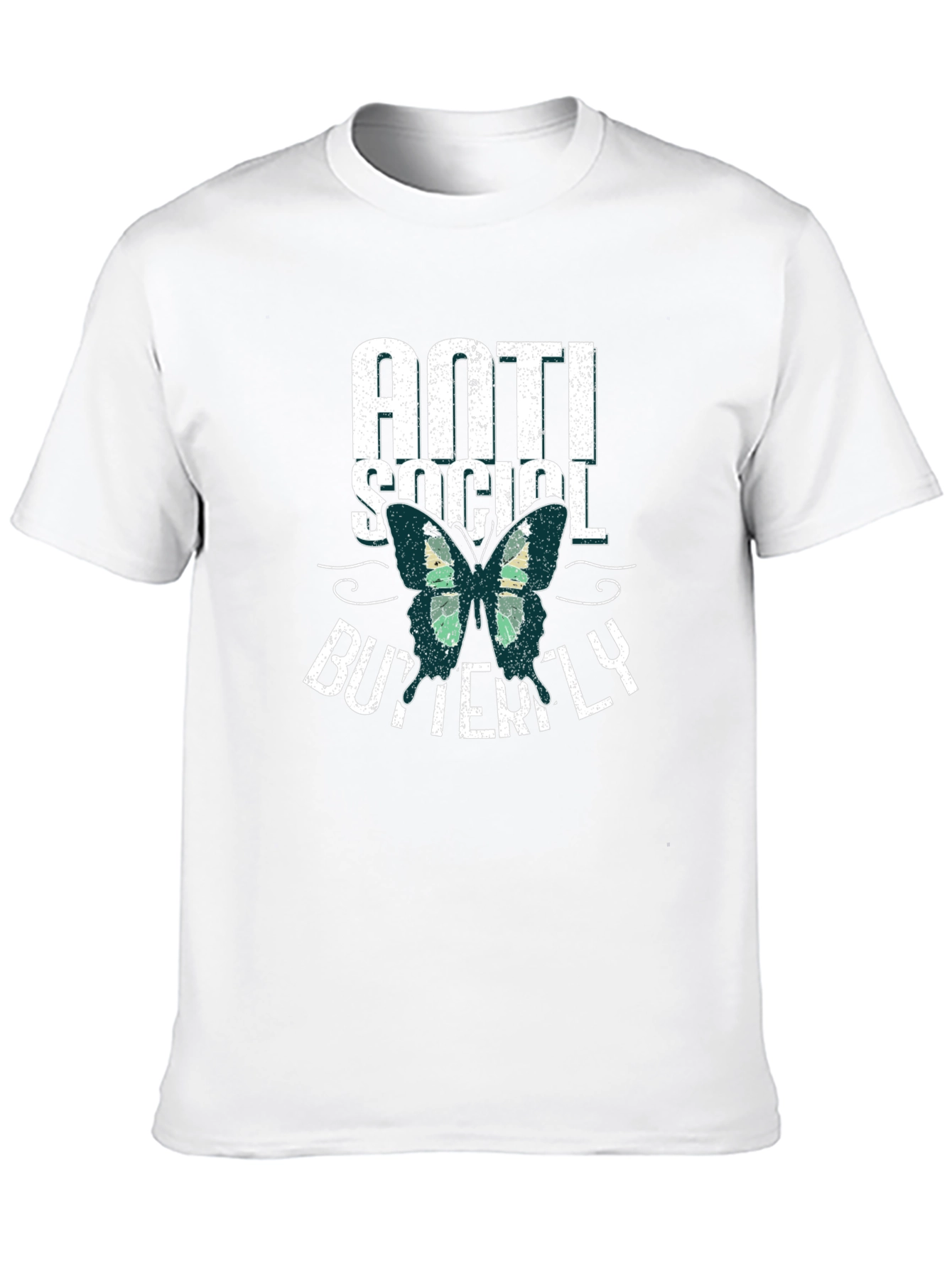 Anti Social Butterfly Graphic T-Shirt
