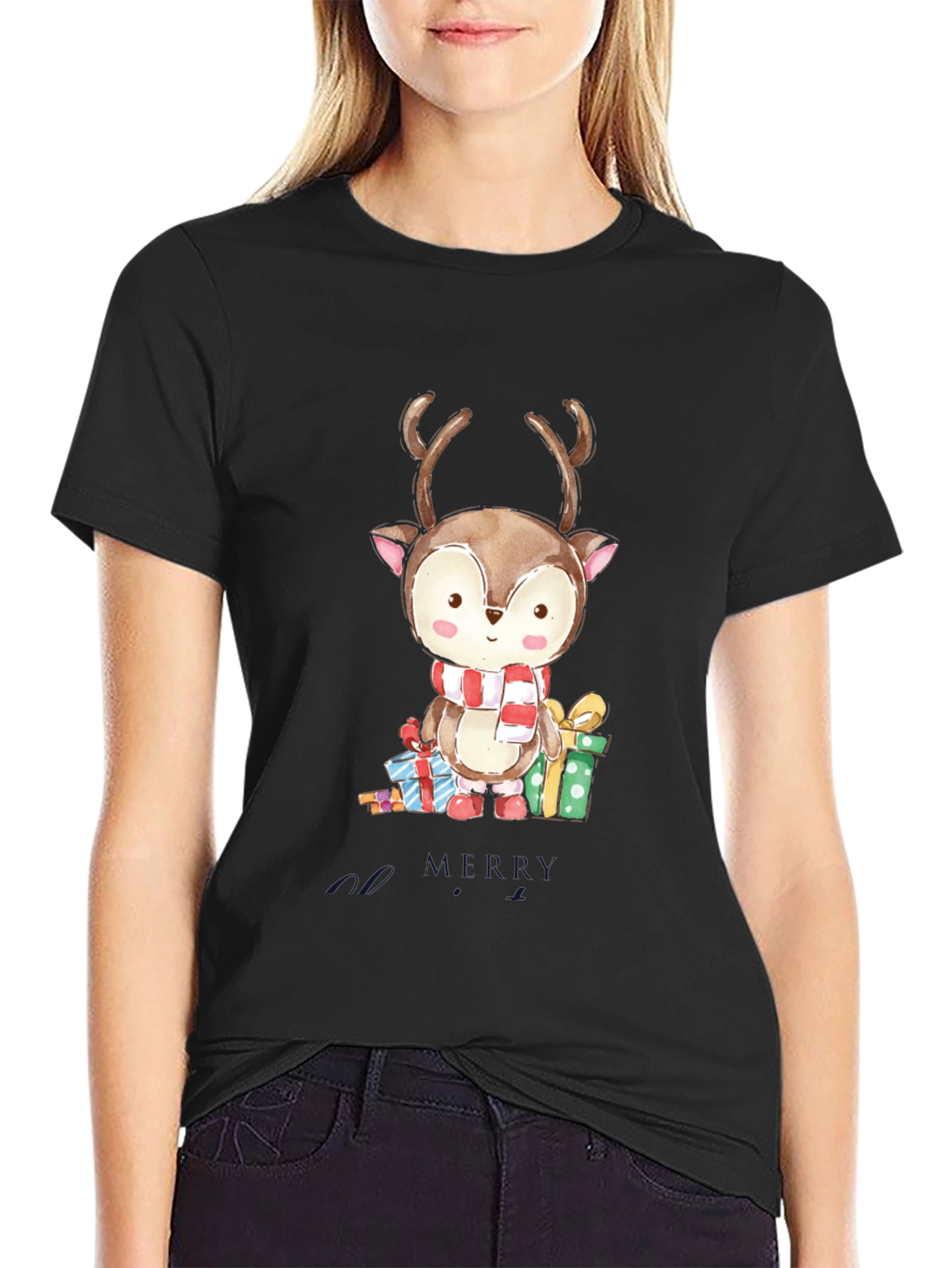 Cute Reindeer Christmas T-Shirt