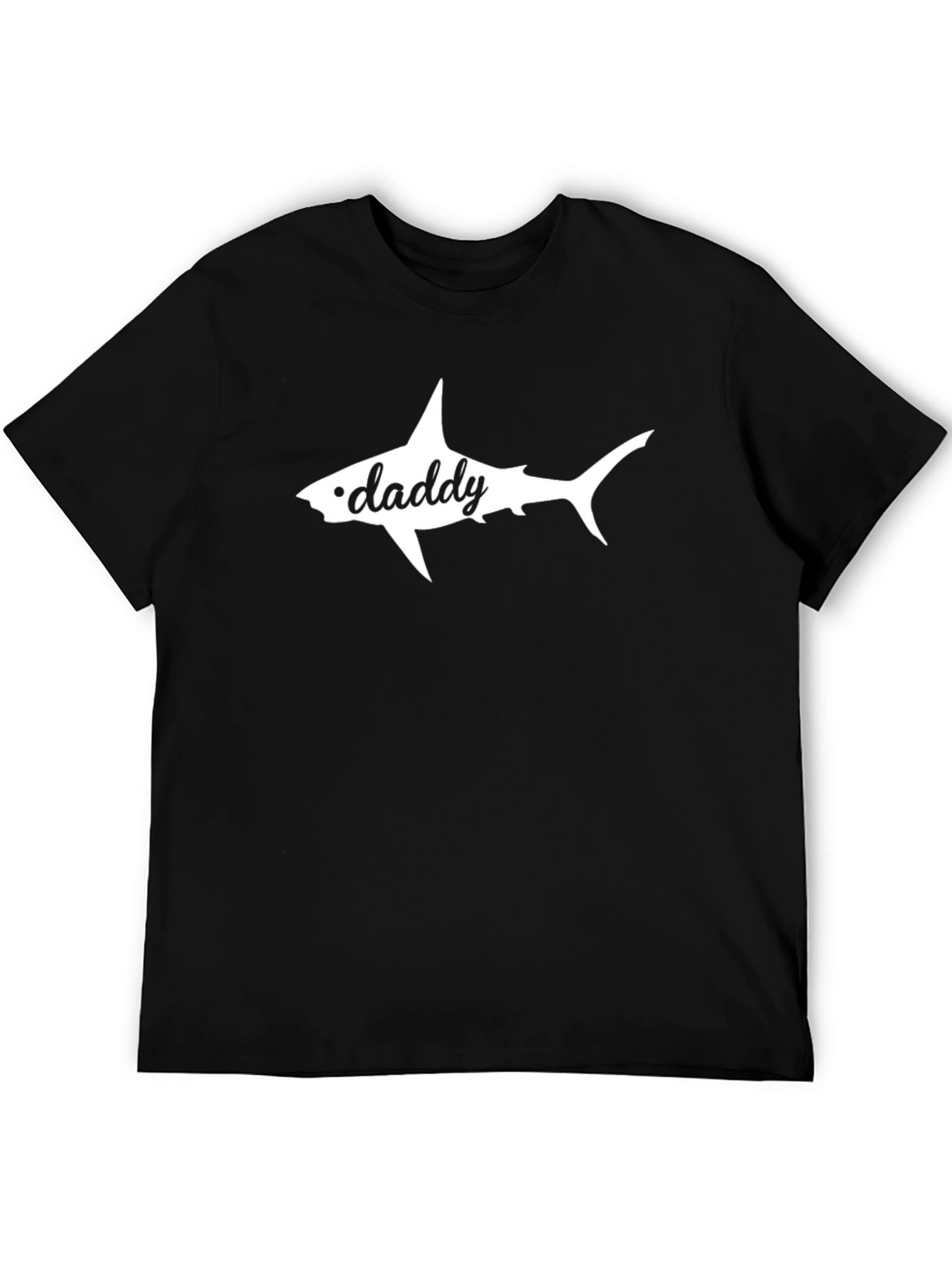 Daddy Shark Graphic Tee - Black Cotton T-Shirt