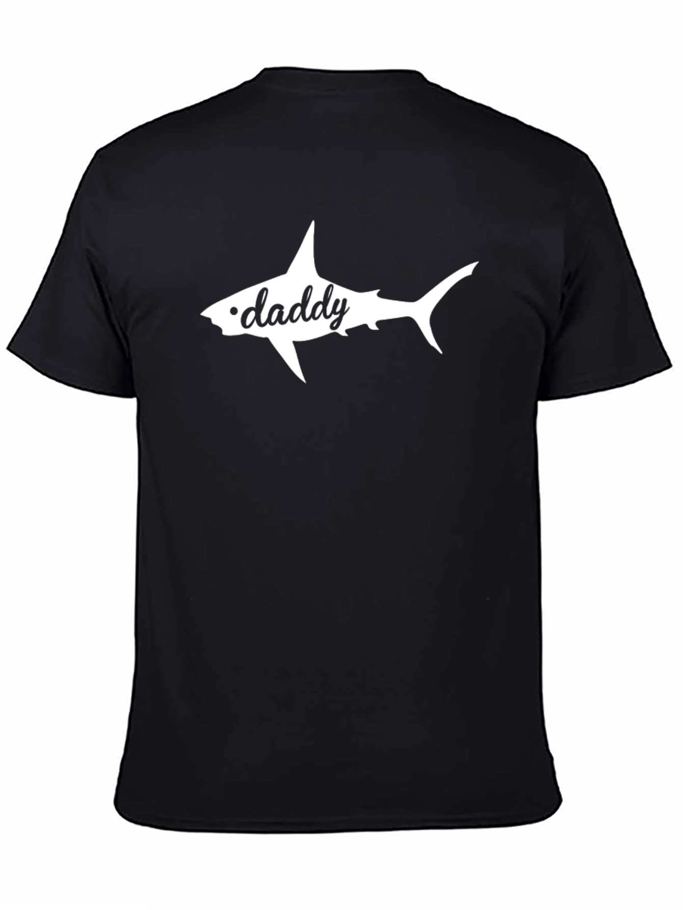 Daddy Shark Graphic Tee - Black Cotton T-Shirt