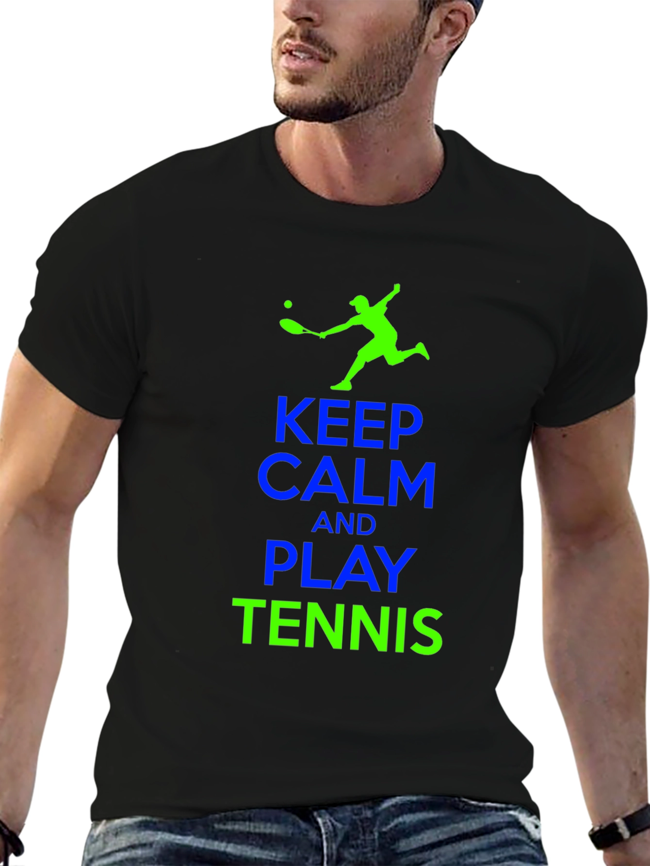 Keep Calm and Play Tennis Graphic Tee