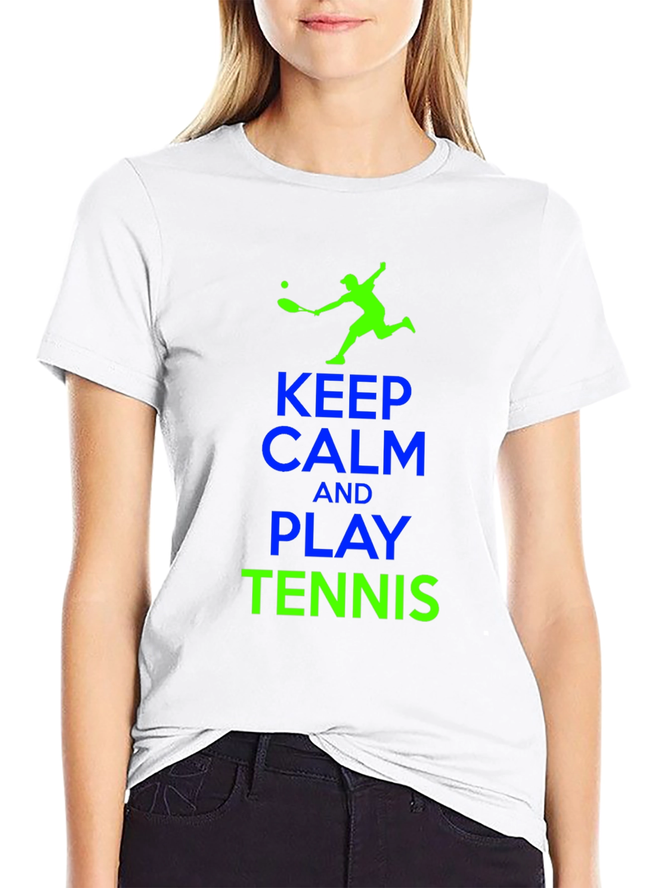Keep Calm and Play Tennis Graphic Tee